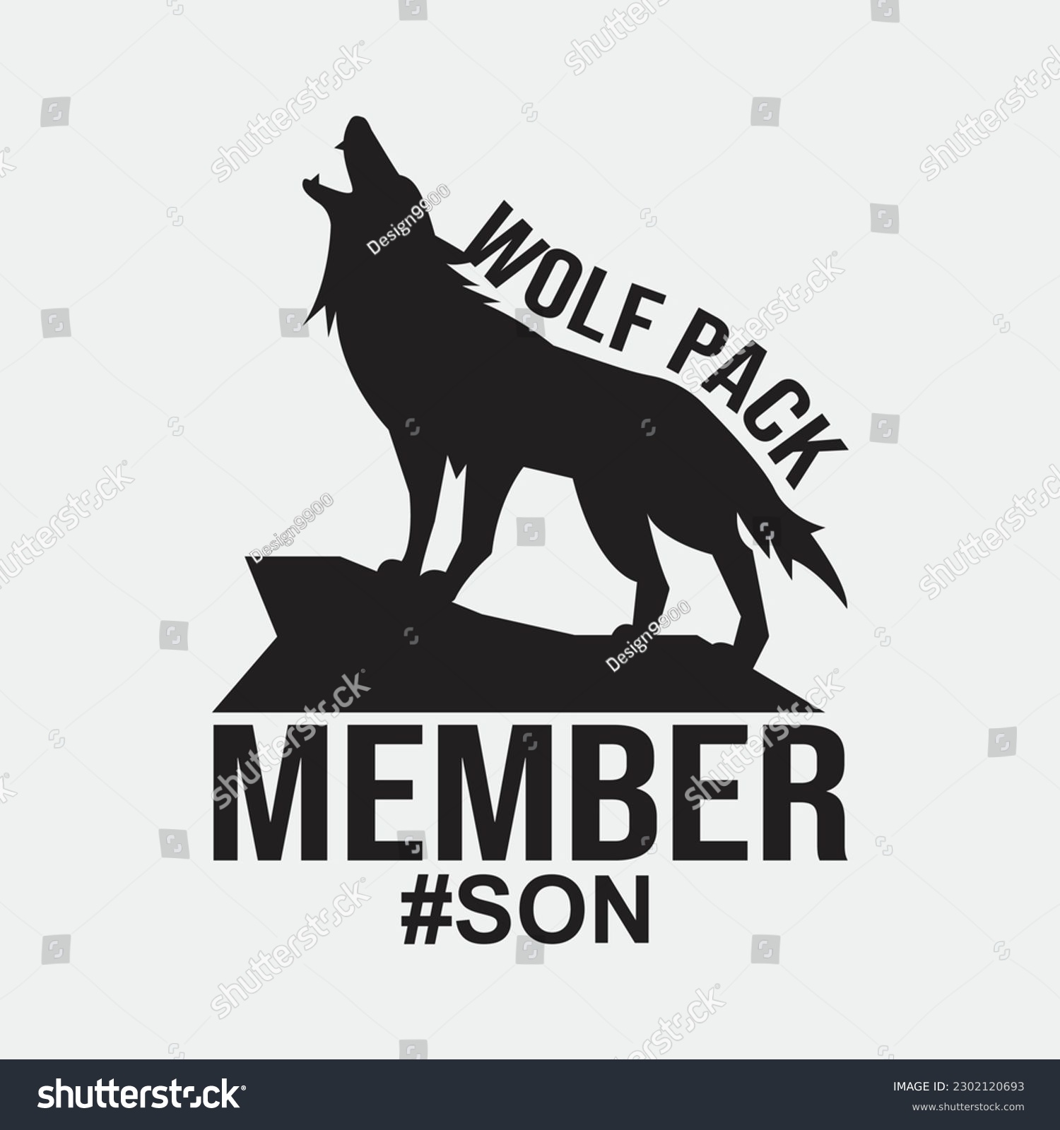 SVG of Wolf Pack Member Matching Dad and Son Shirt Father Day Gift svg