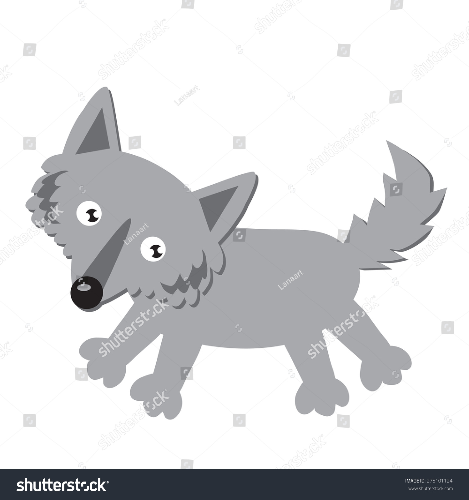 Wolf Vector Illustration Stock Vector (Royalty Free) 275101124 ...