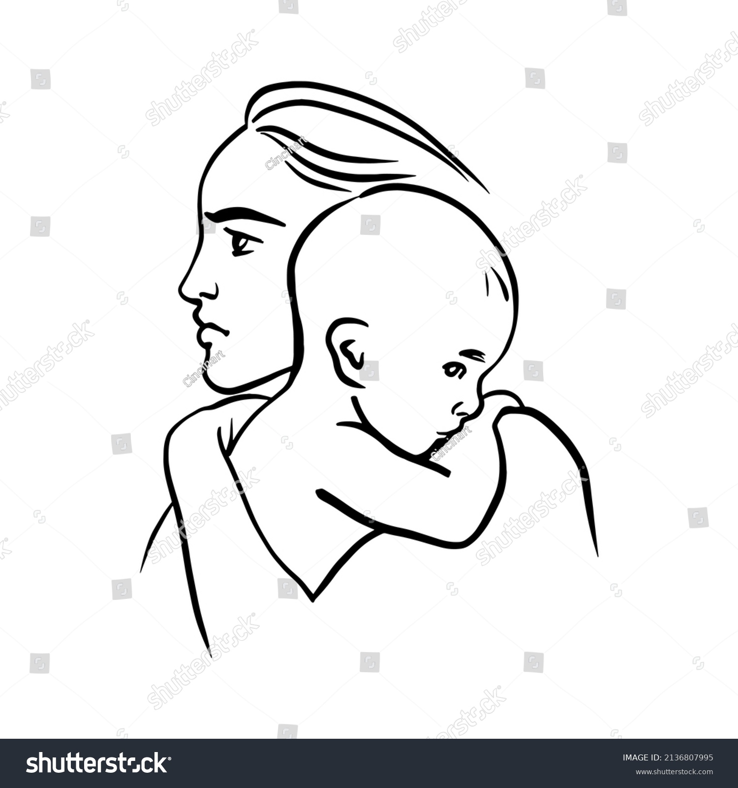 1,762 Baby crying sketch Images, Stock Photos & Vectors | Shutterstock