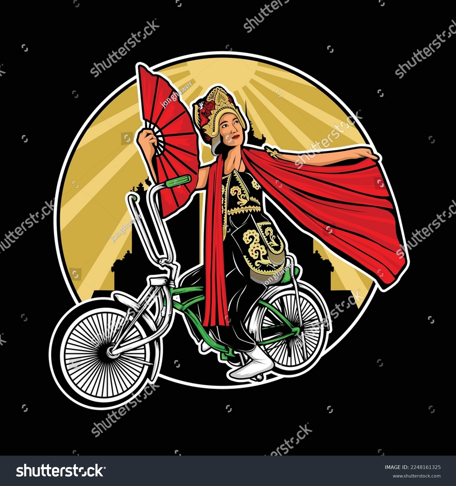 SVG of woman dancing traditional on a lowrider bike free download svg