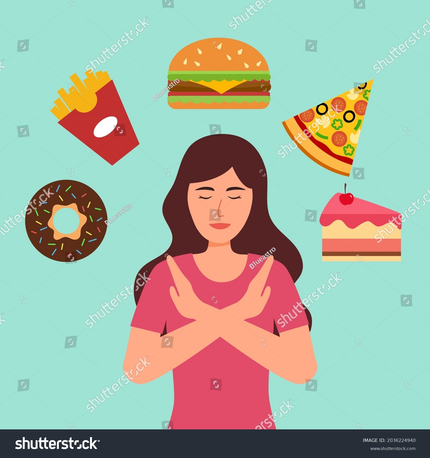 77 Say no to unhealthy food Stock Illustrations, Images & Vectors ...