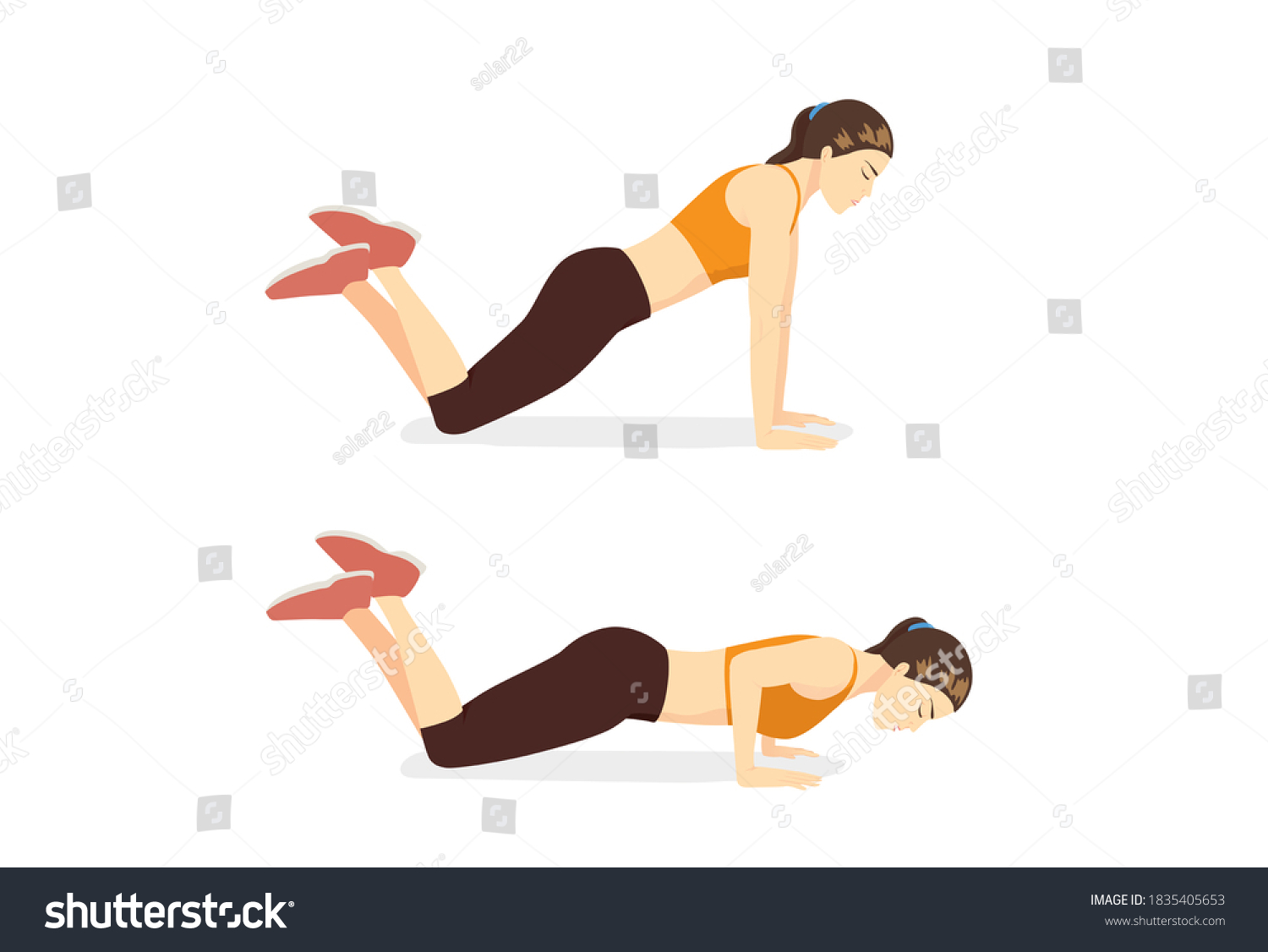 3,950 Girl push up pose Images, Stock Photos & Vectors | Shutterstock