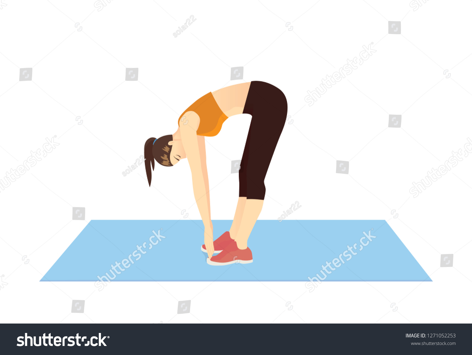 Yoga Touching Toes Stock Illustrations Images Vectors Shutterstock