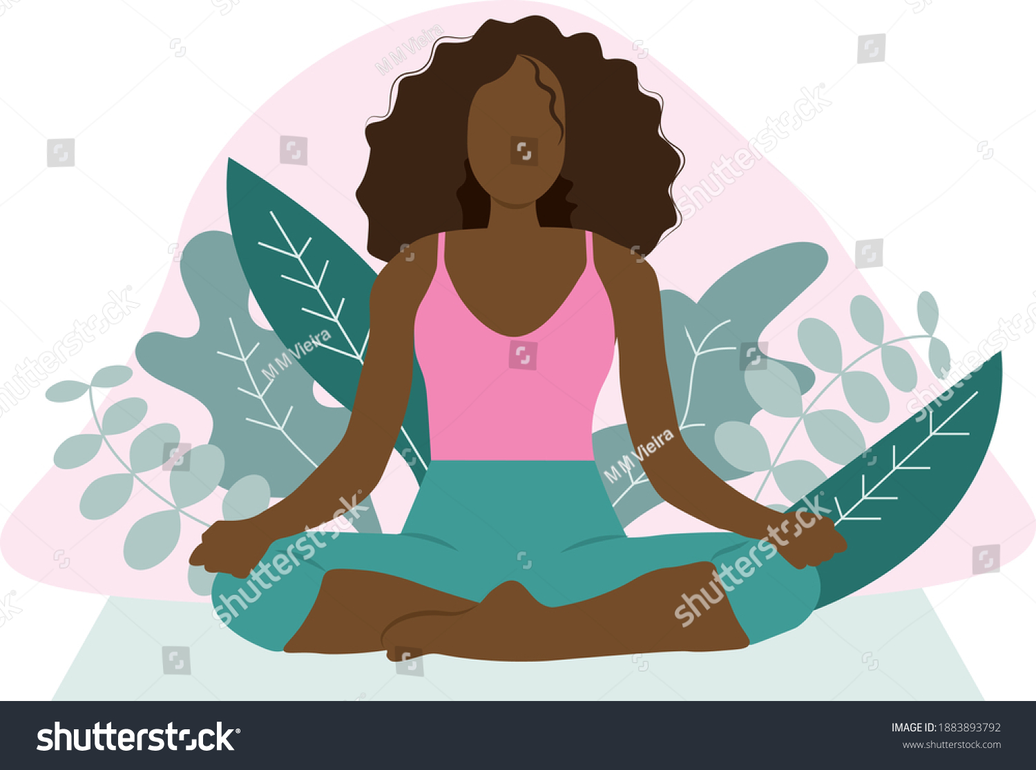 SVG of Woman doing yoga in nature svg