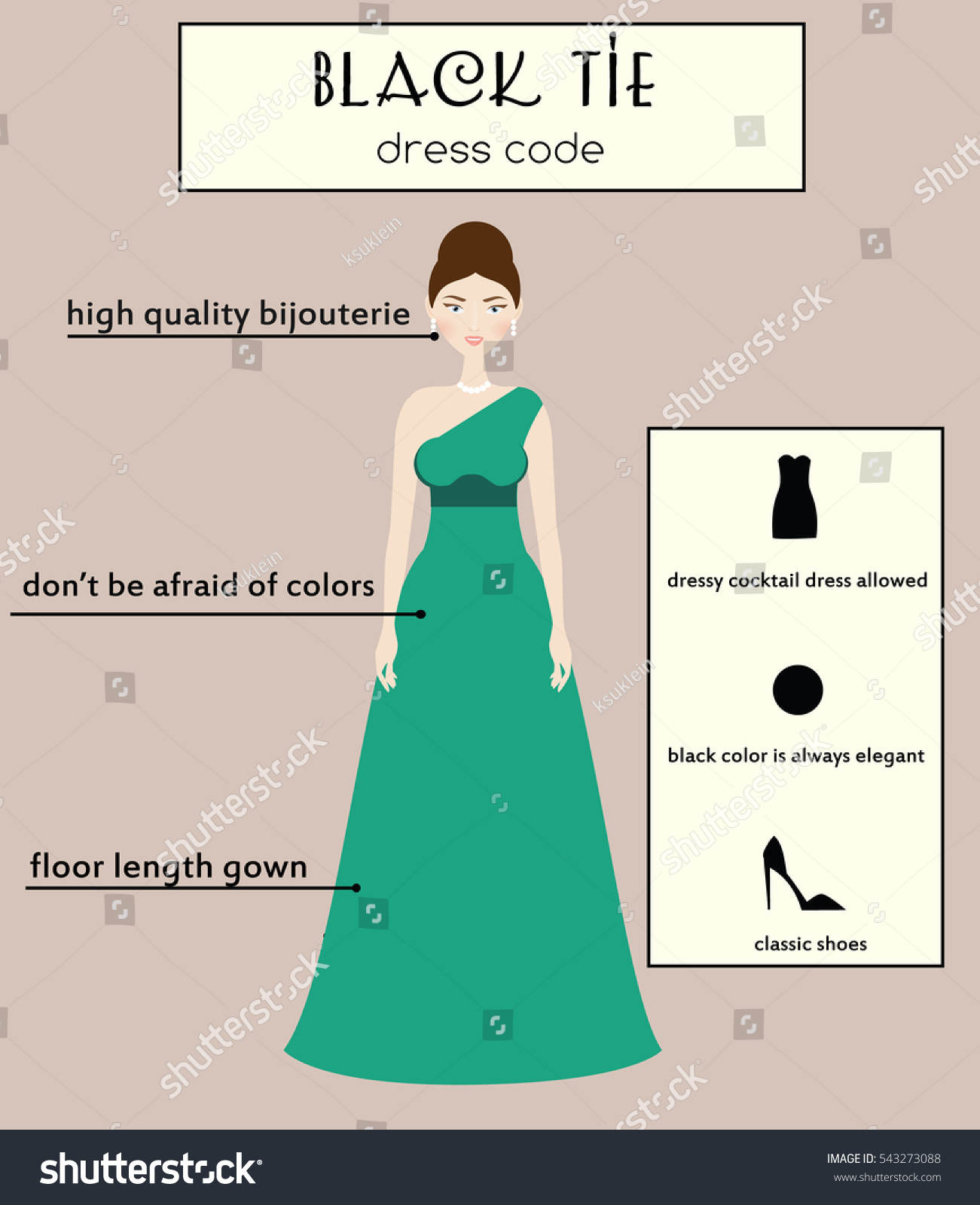 black tie formal wear for ladies