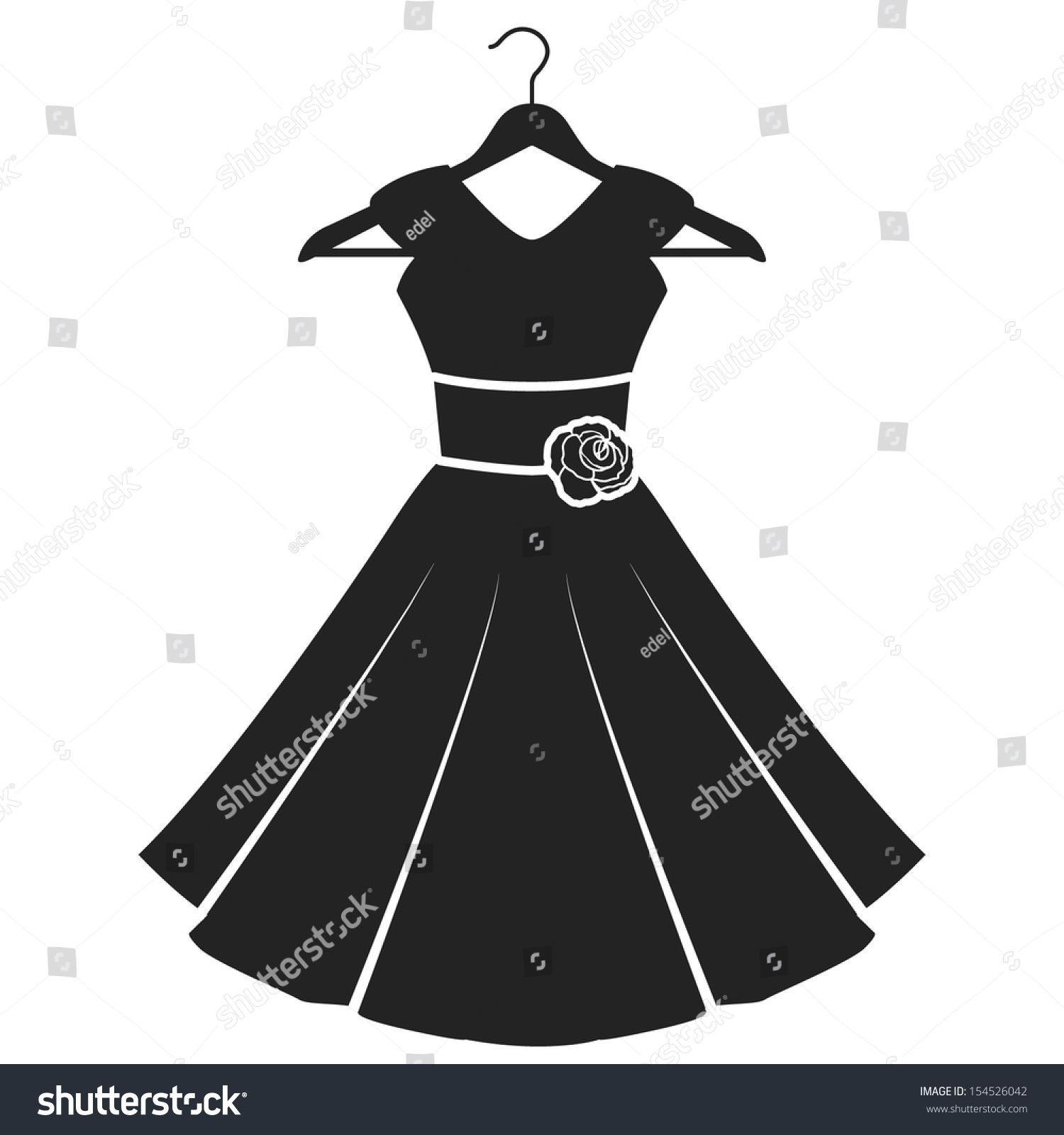 Woman Dress Icon Vector Illustration Stock Vector 154526042 - Shutterstock