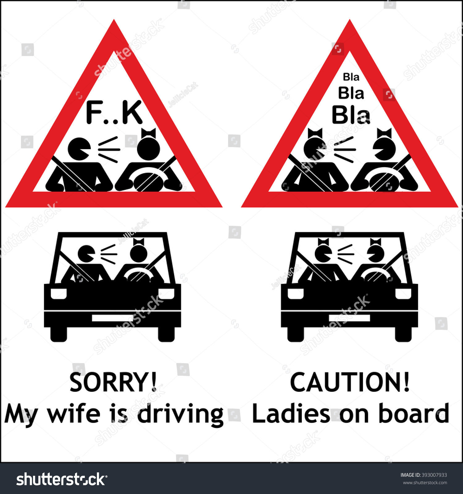 SVG of Woman driving vector windshield sign svg