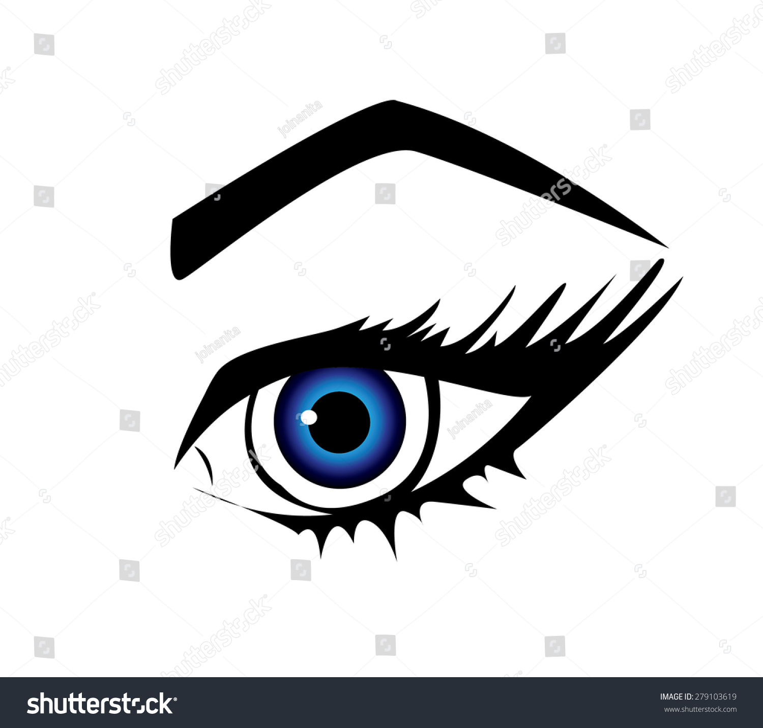 Woman Eye Vector Stock Vector (Royalty Free) 279103619 | Shutterstock