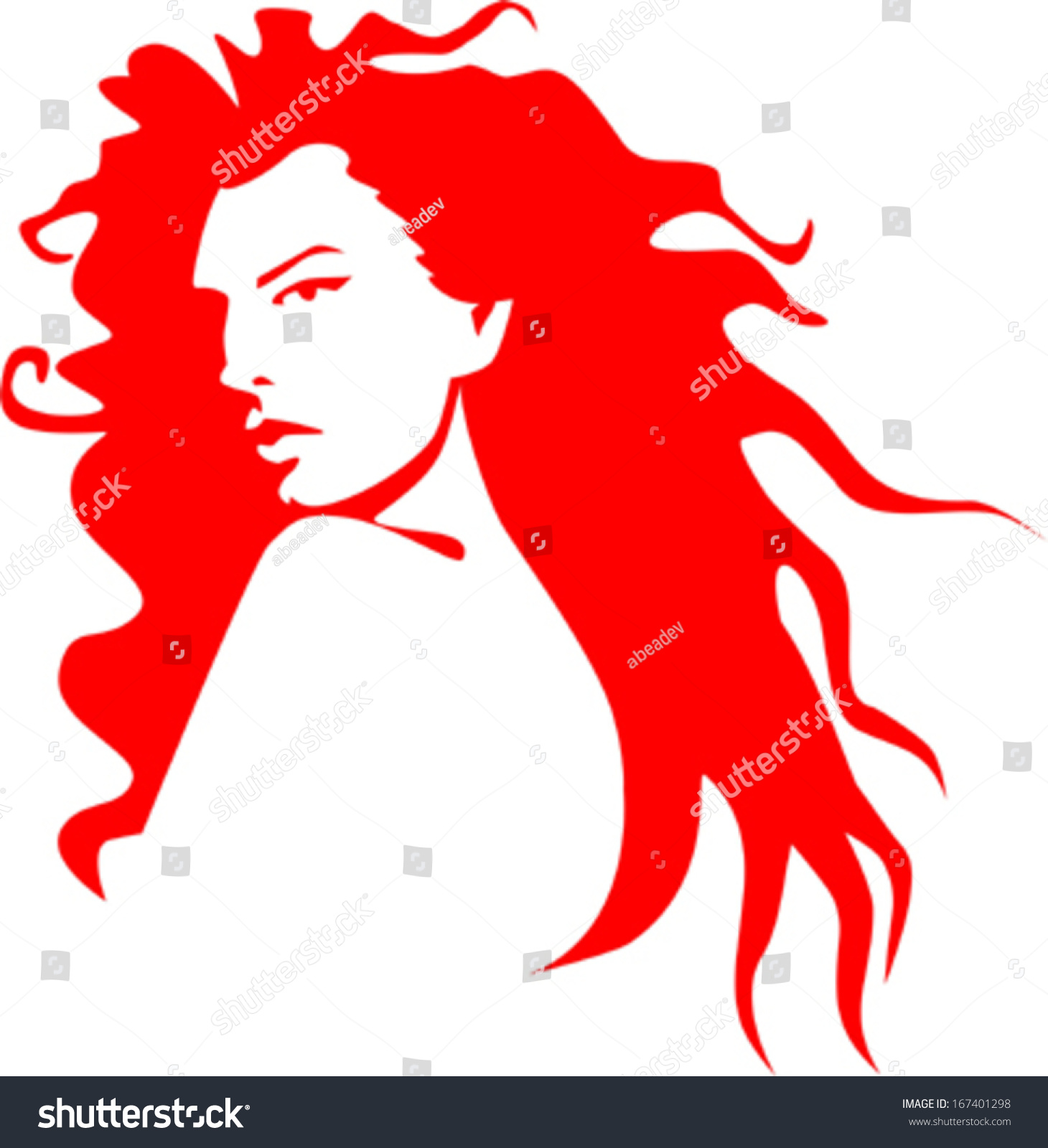 Woman Face Stock Vector Royalty Free 167401298 Shutterstock