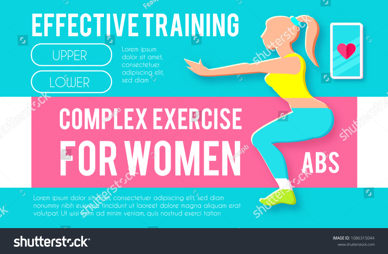 woman fitness poster template sport motivation stock vector royalty