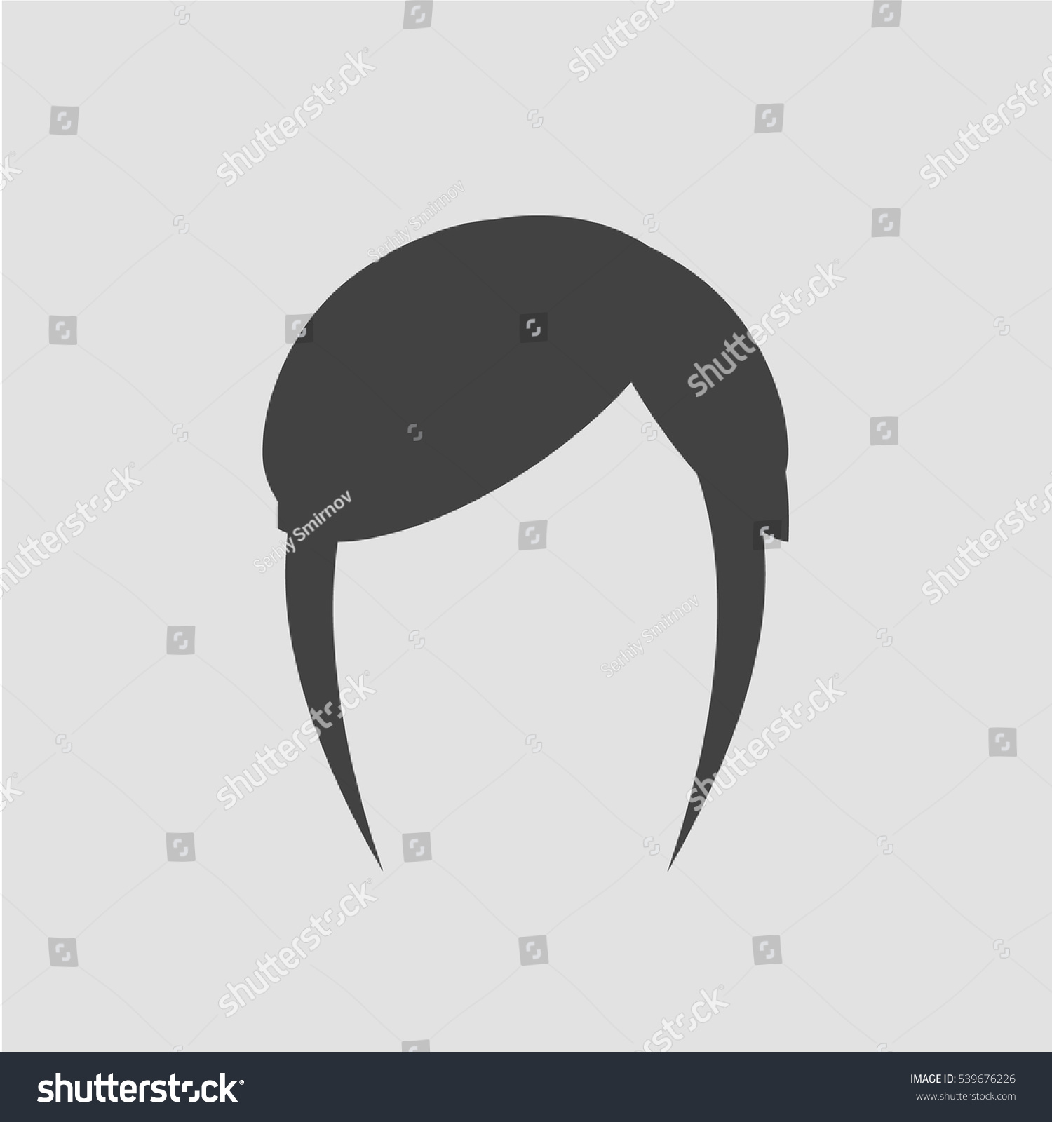 Woman Hair Style Icon Stock Vector 539676226 - Shutterstock