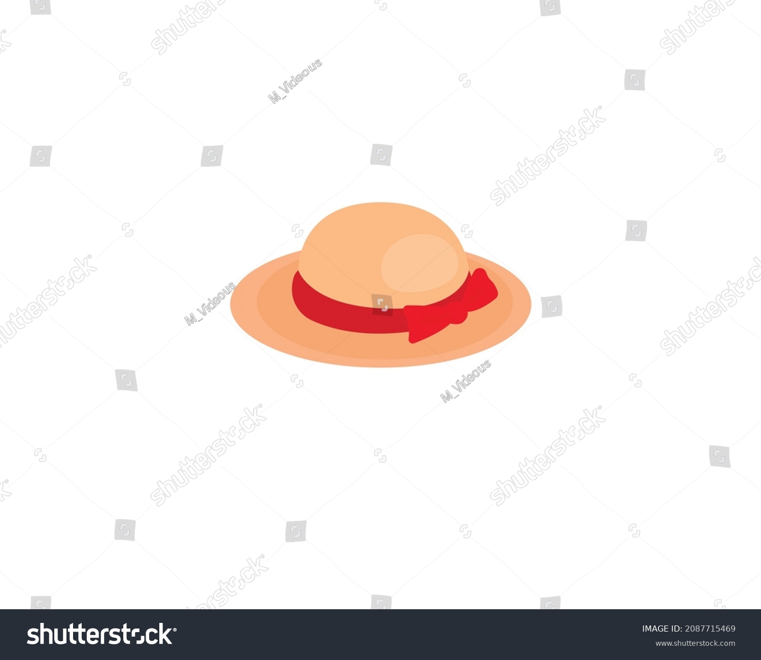 Woman Hat Vector Isolated Icon Emoji Stock Vector (Royalty Free ...