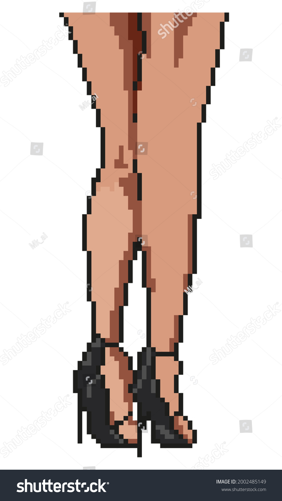 Woman Black High Heeled Shoes Pixel Stock Vector Royalty Free 2002485149 Shutterstock 8549