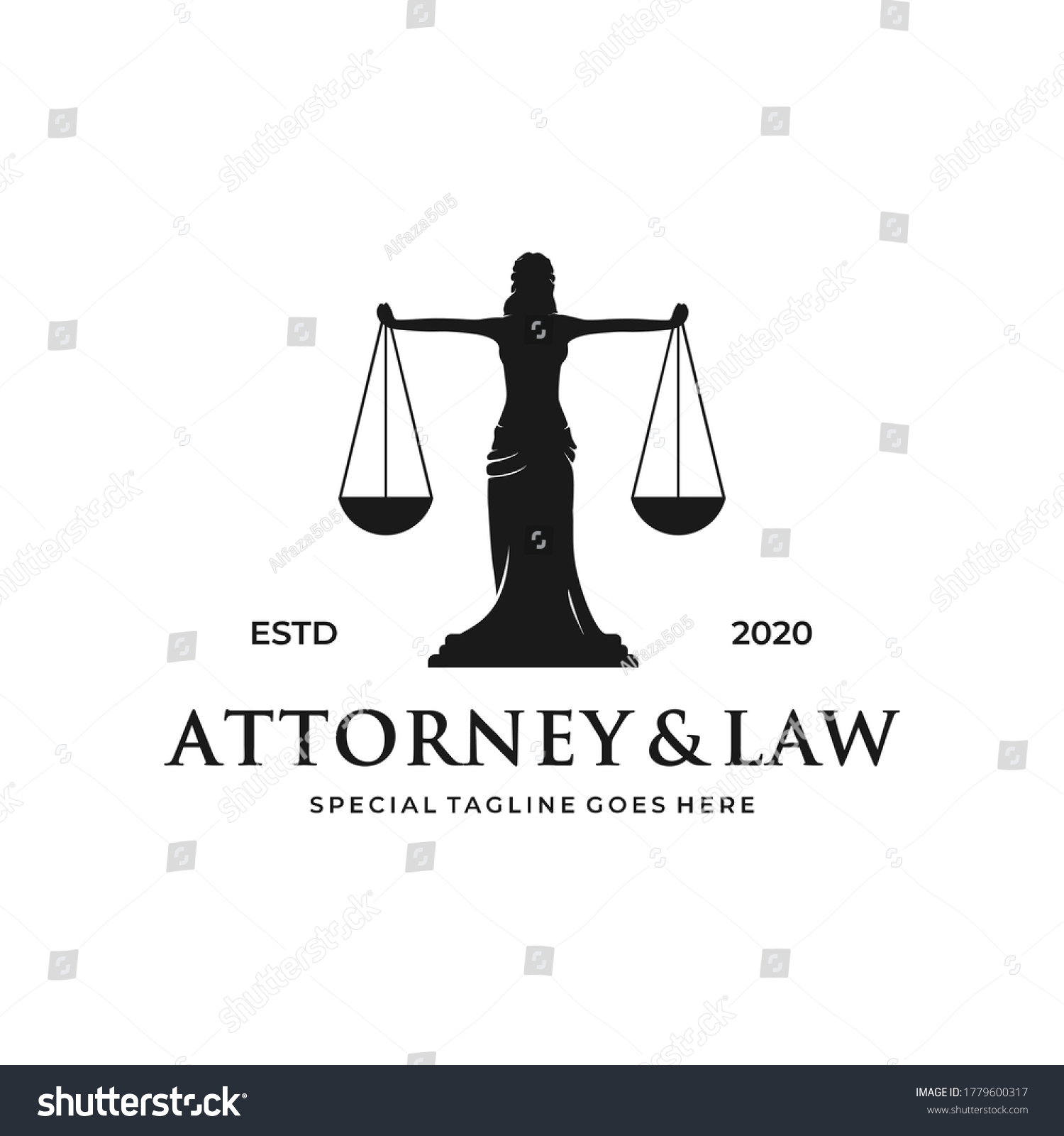 Woman Lady Law Concept Lawyer Justice Stock Vector (Royalty Free ...