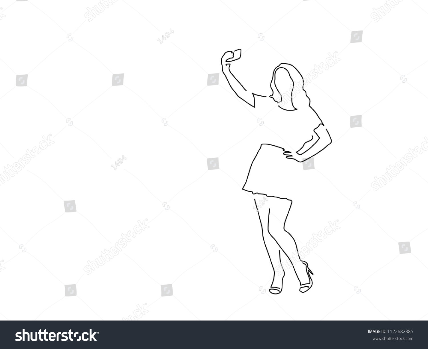 Drawing woman selfie Images, Stock Photos & Vectors | Shutterstock