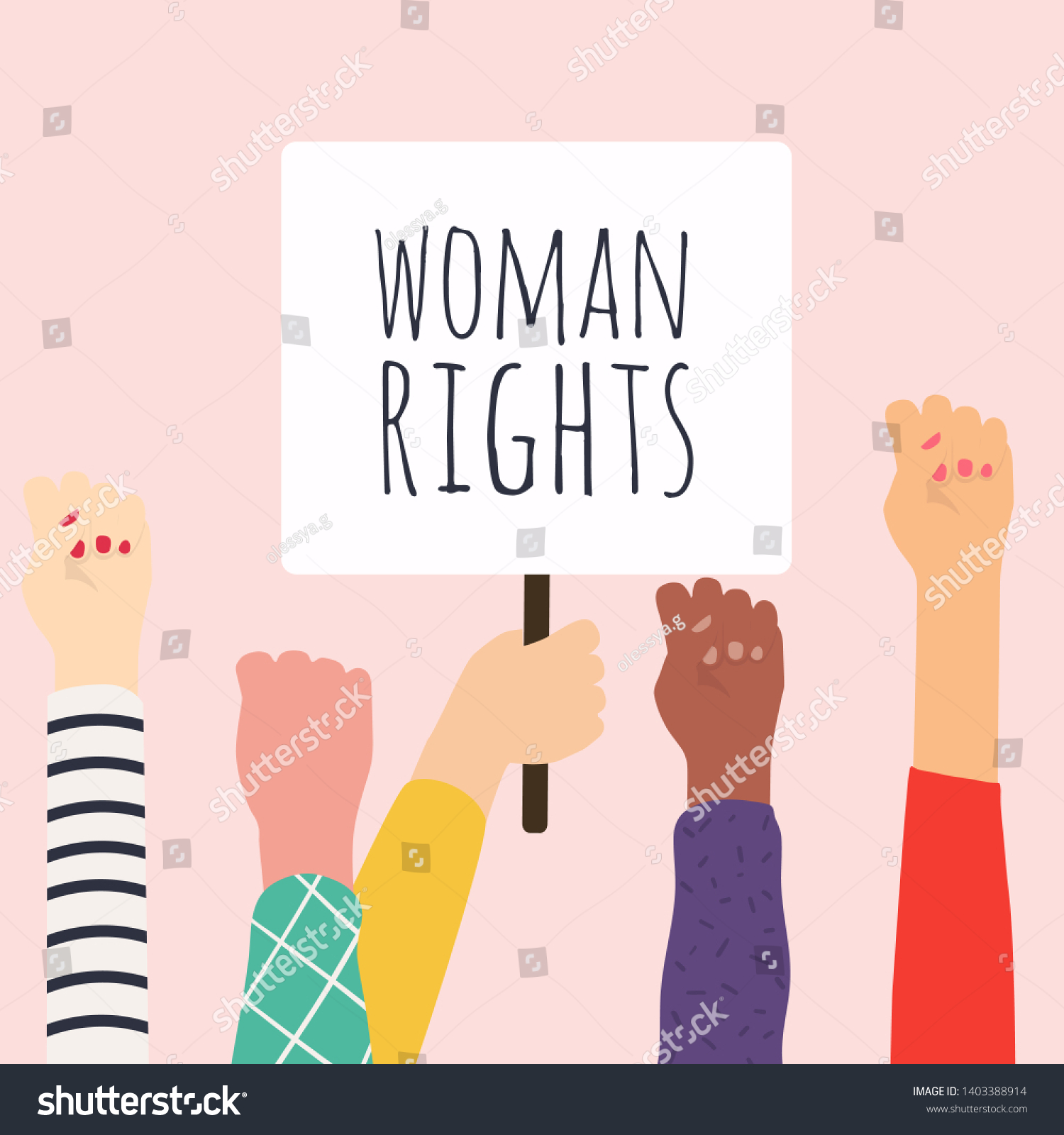 Woman Right Women Resist Symbol Vector Stock Vector (Royalty Free ...