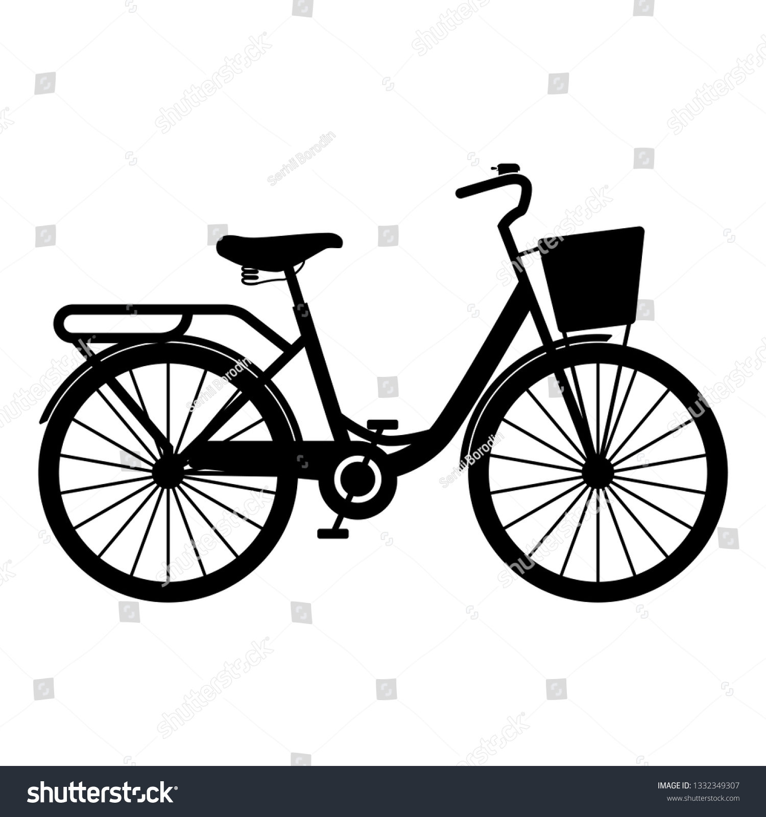black bike basket