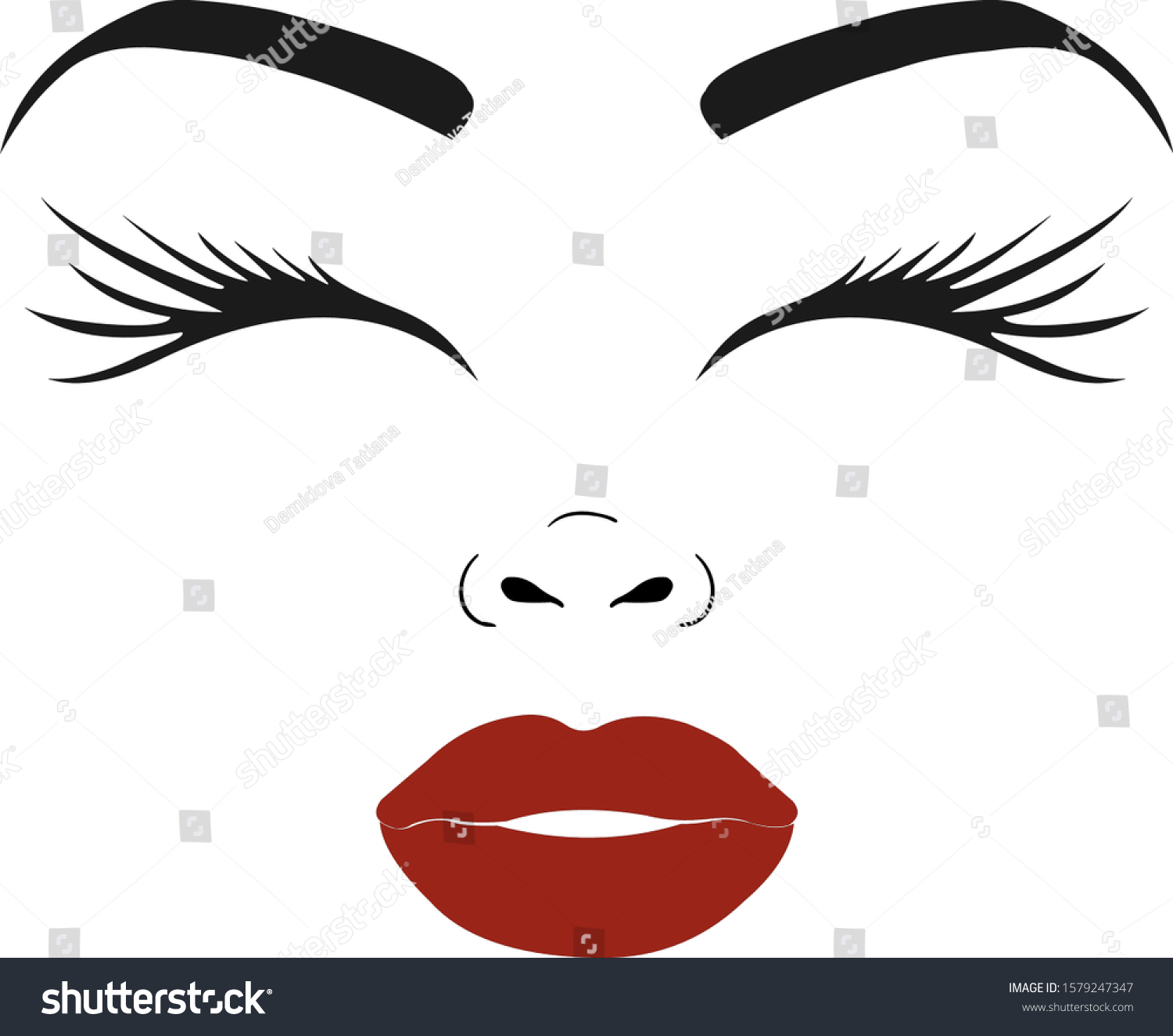 Woman Sexy Face Woman Head Vector Stock Vector Royalty Free