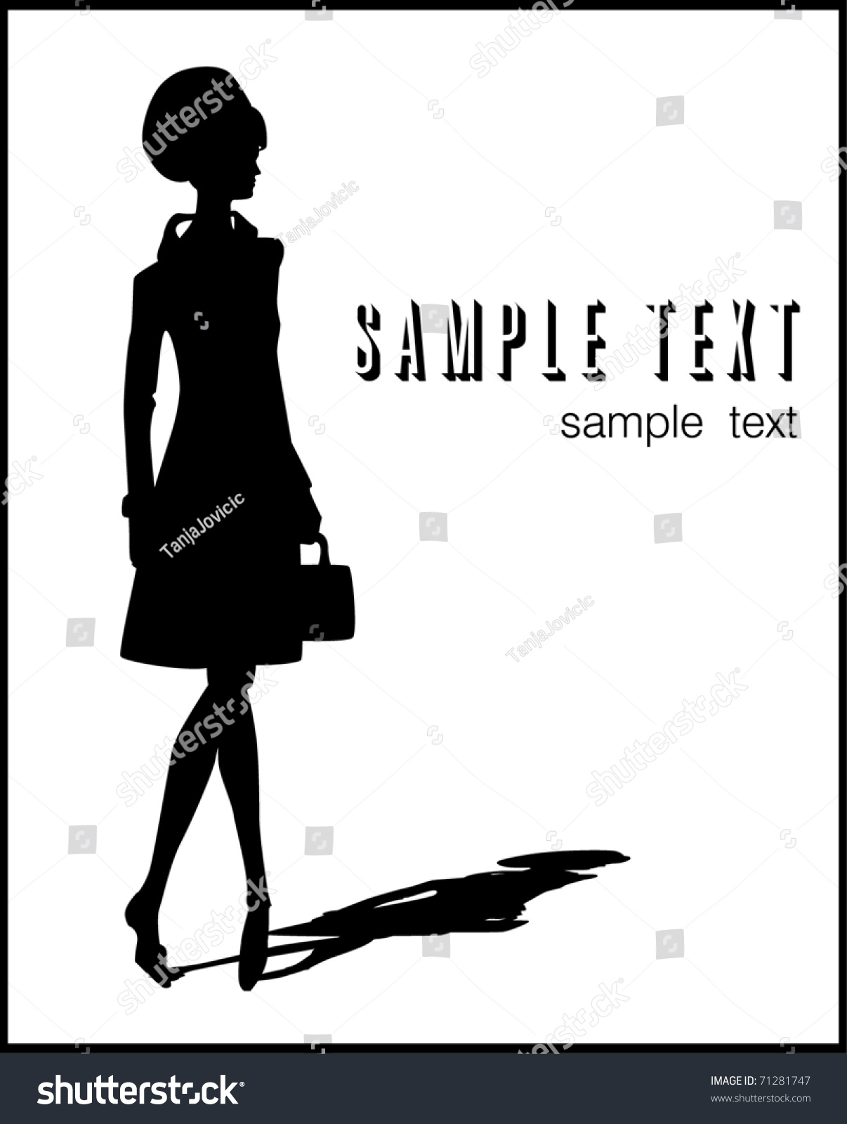 SVG of woman silhouette illustration with a bag svg