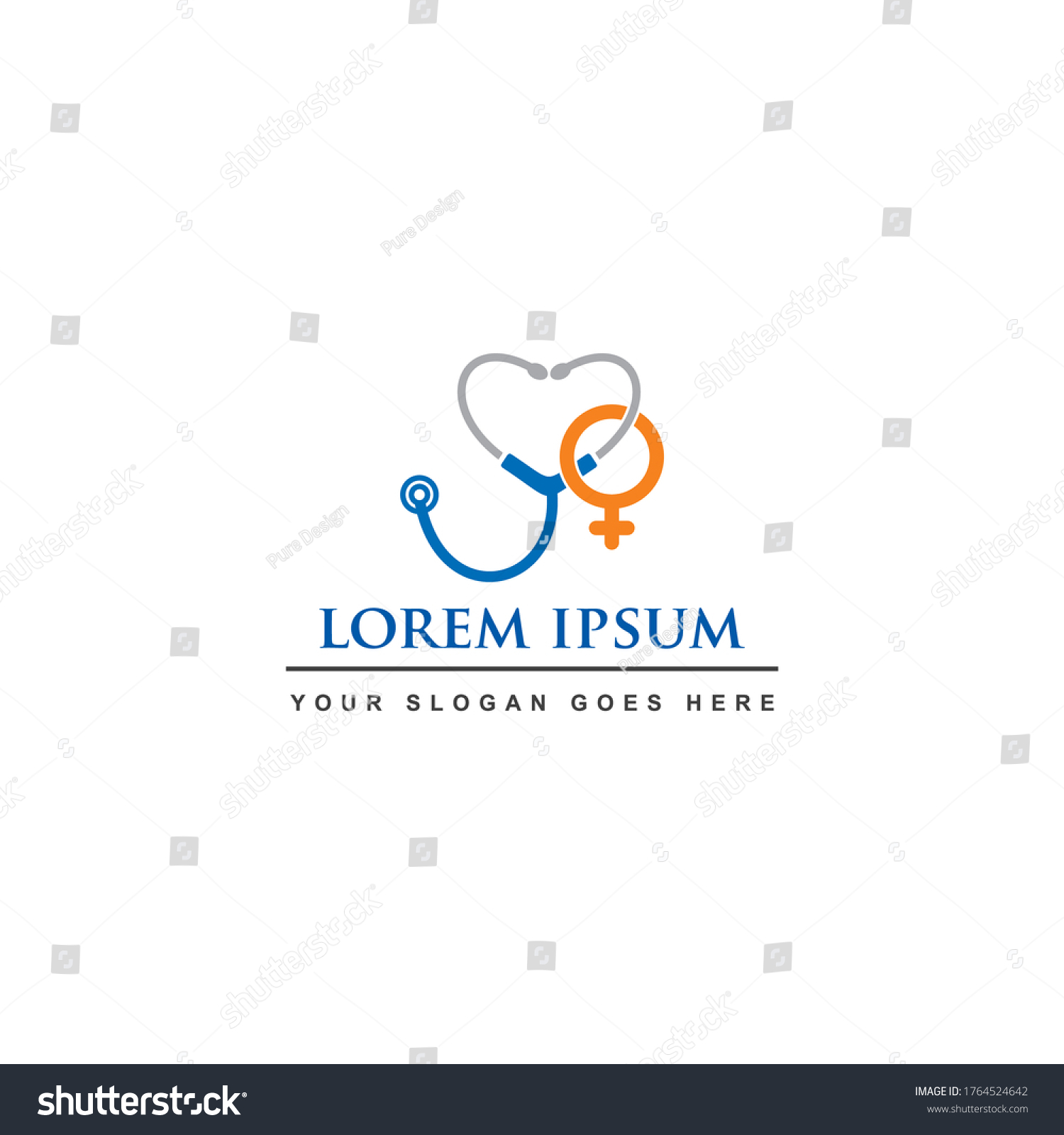 Woman Specialist Logo Nursing Logo Stock Vector (Royalty Free ...