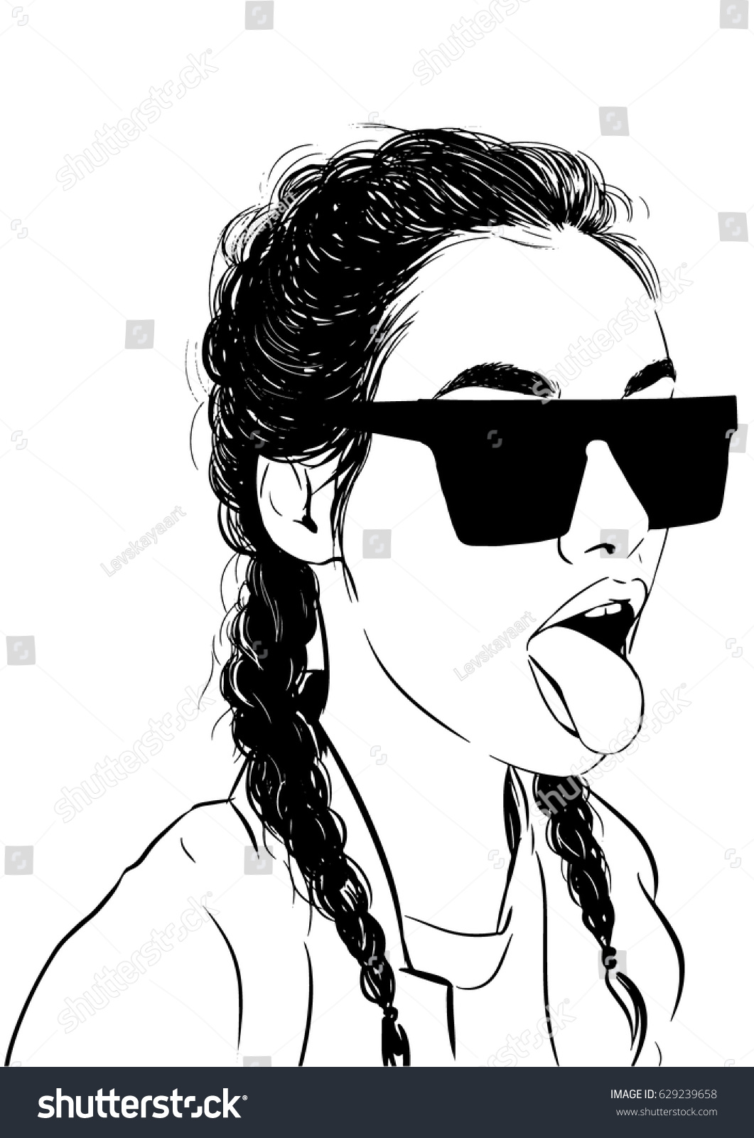 Woman Sticking Her Tongue Out Stock Vector Royalty Free 629239658 Have you ever stuck out your tongue at someone? https www shutterstock com image vector woman sticking her tongue out 629239658