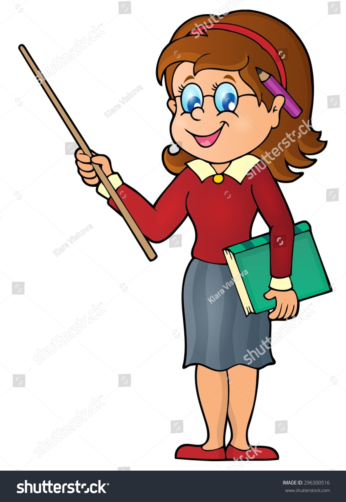 Woman Teacher Theme Image 1 - Eps10 Vector Illustration. - 296300516 ...