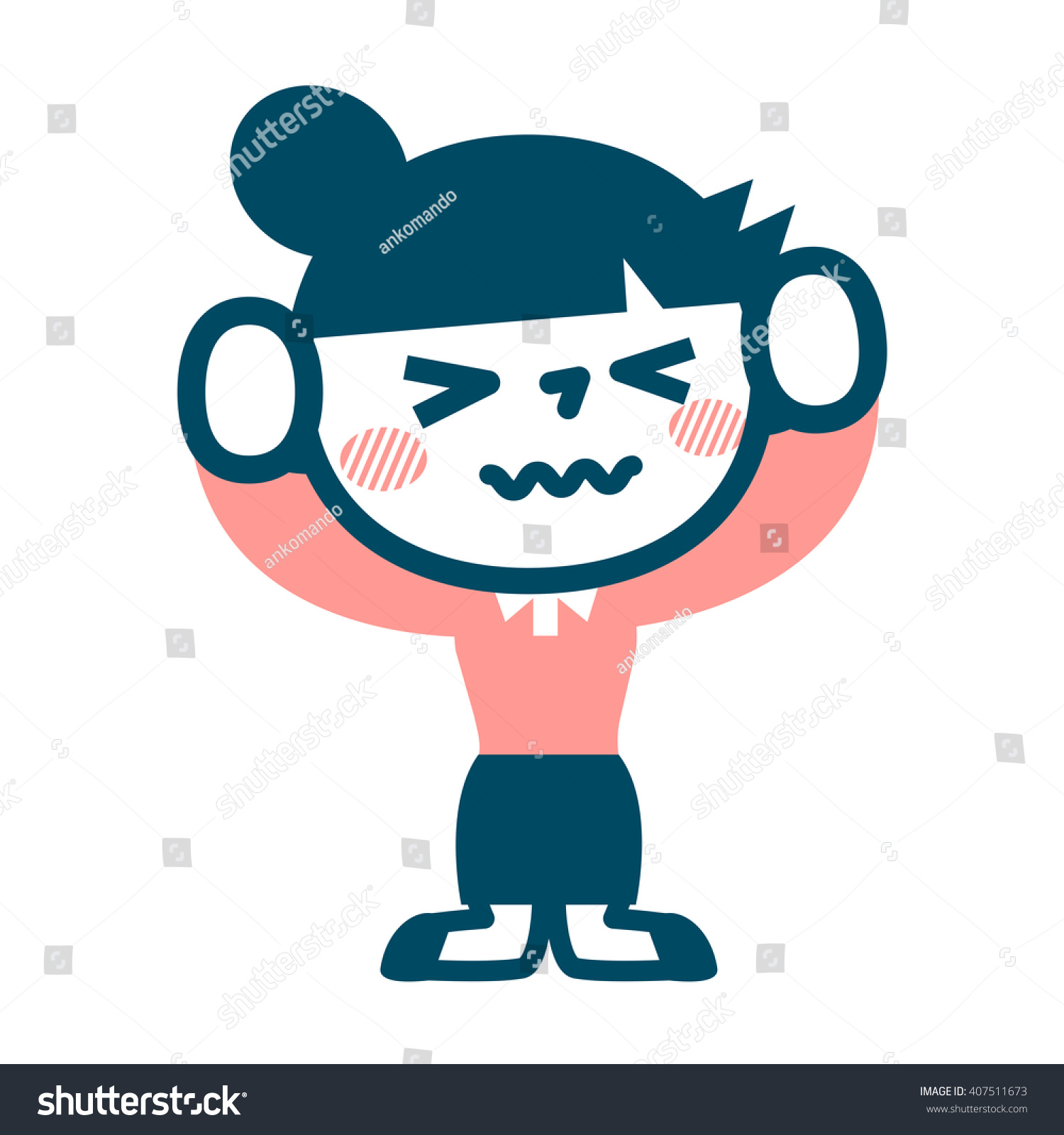 Woman Put Anger Stock Vector Royalty Free