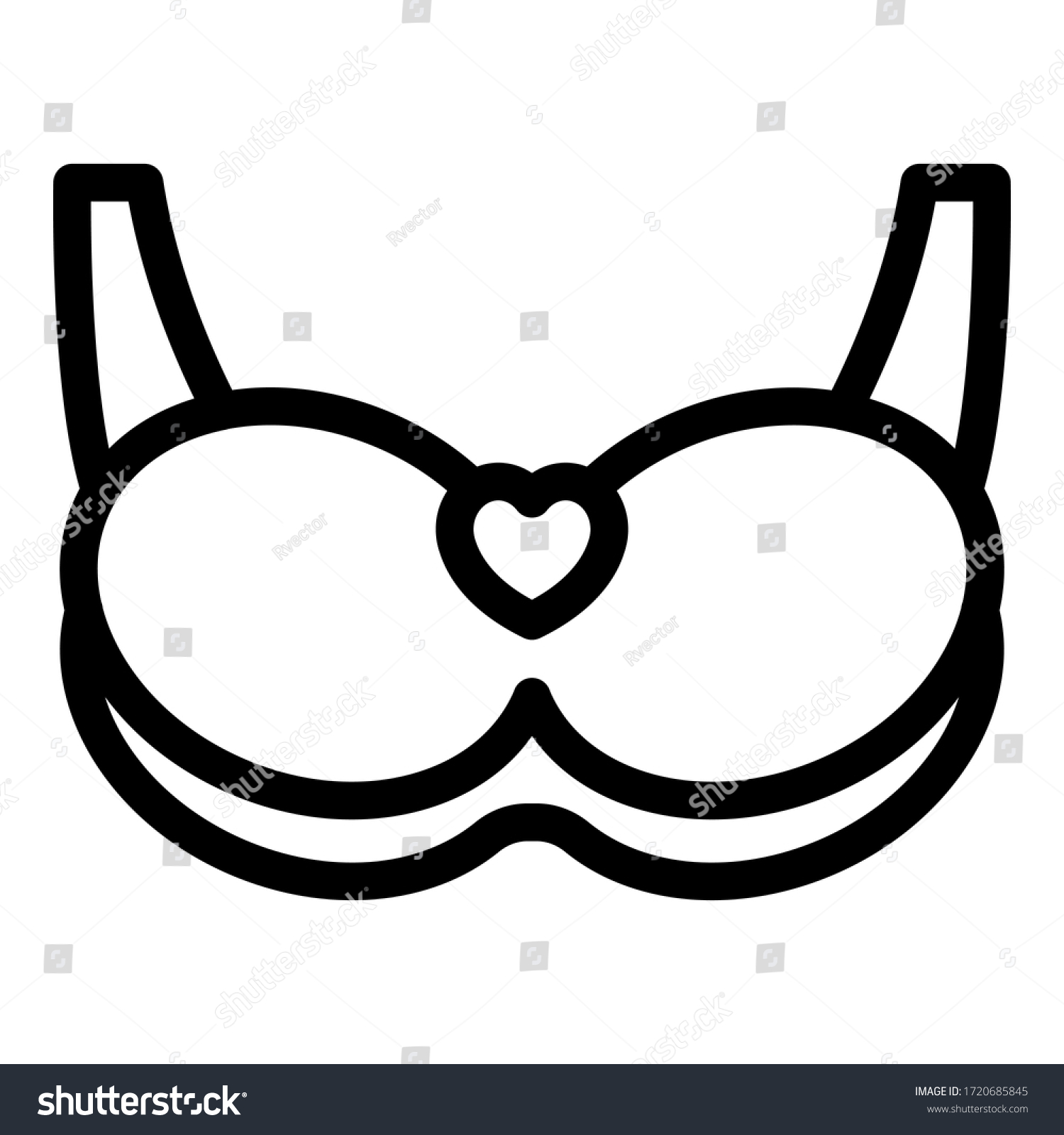 recommend clip art: Woman underware icon. Outline woman underware vector icon for web design isolated on white background