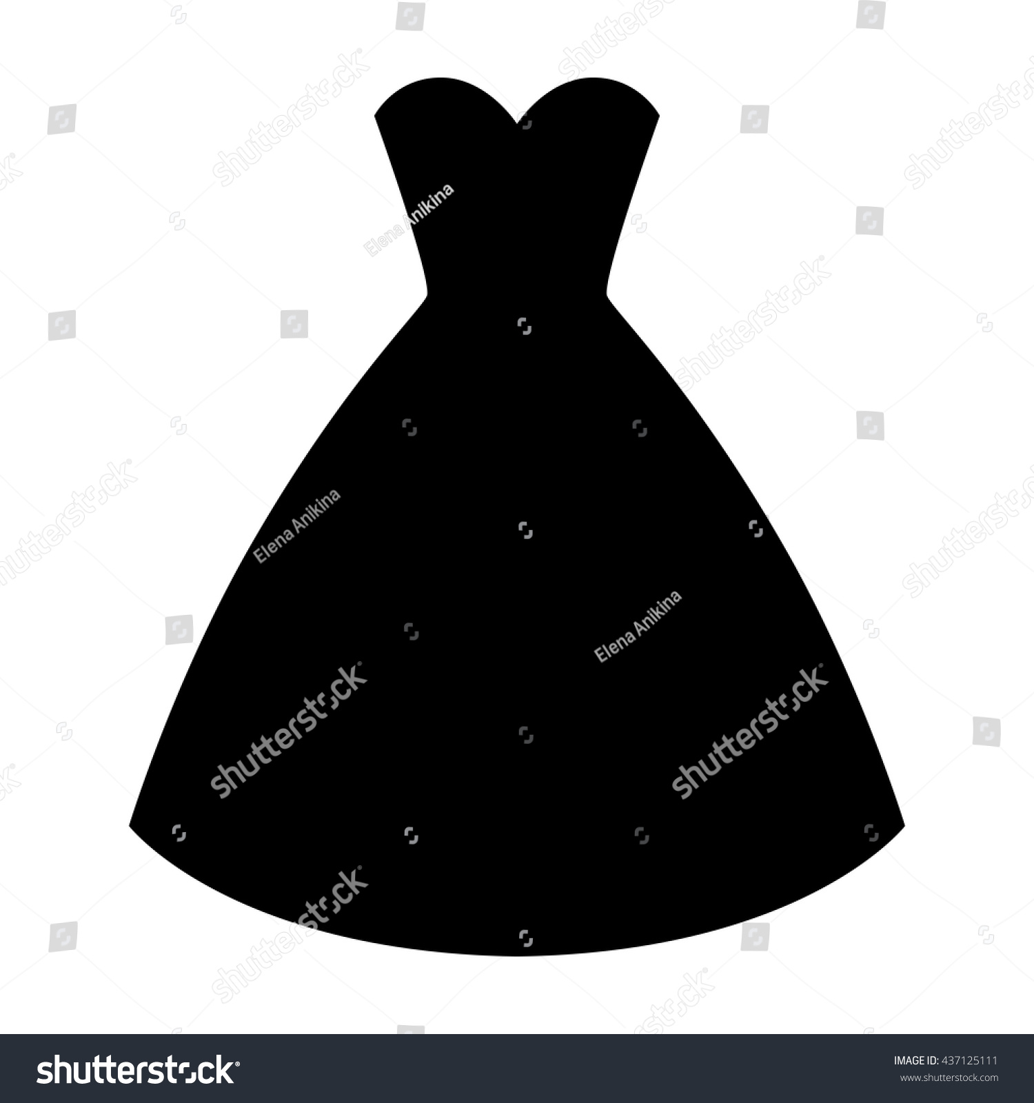 Woman Wedding  Ceremony Dress  Silhouette  Simple Stock 