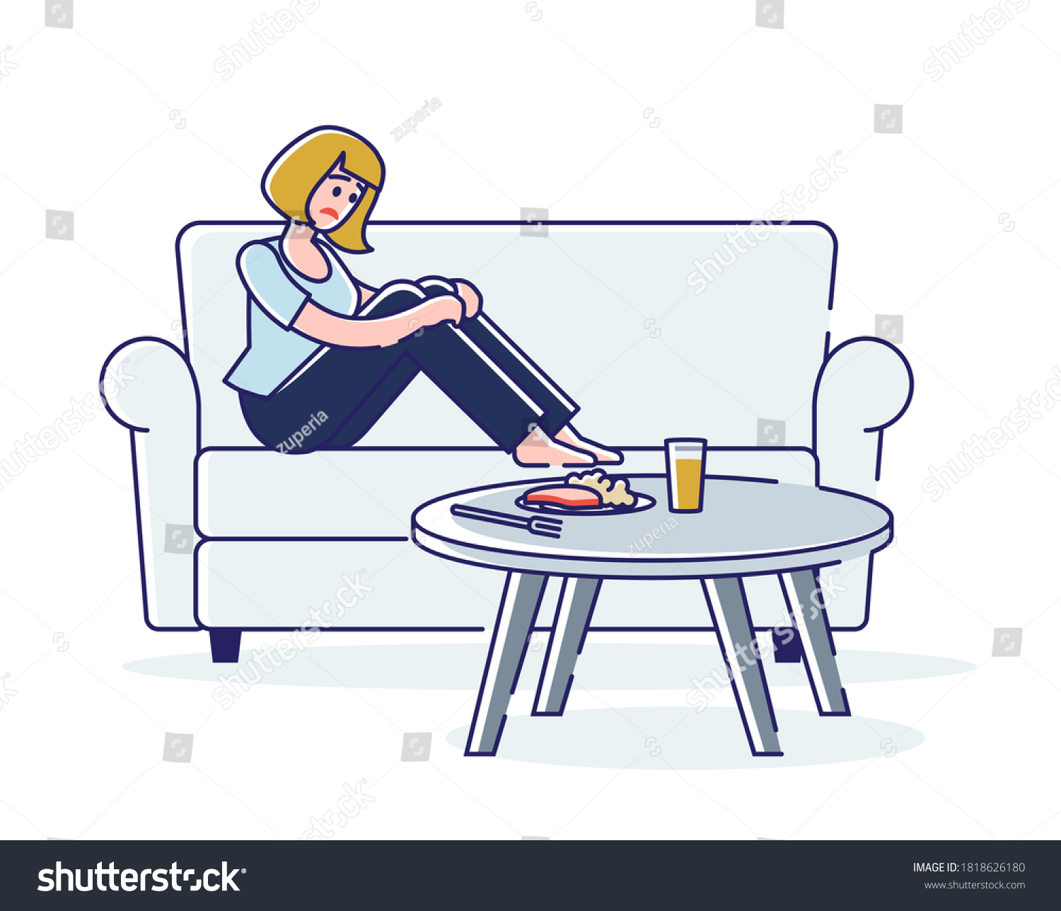 woman-eating-disorder-stomach-pain-symptoms-stock-vector-royalty-free