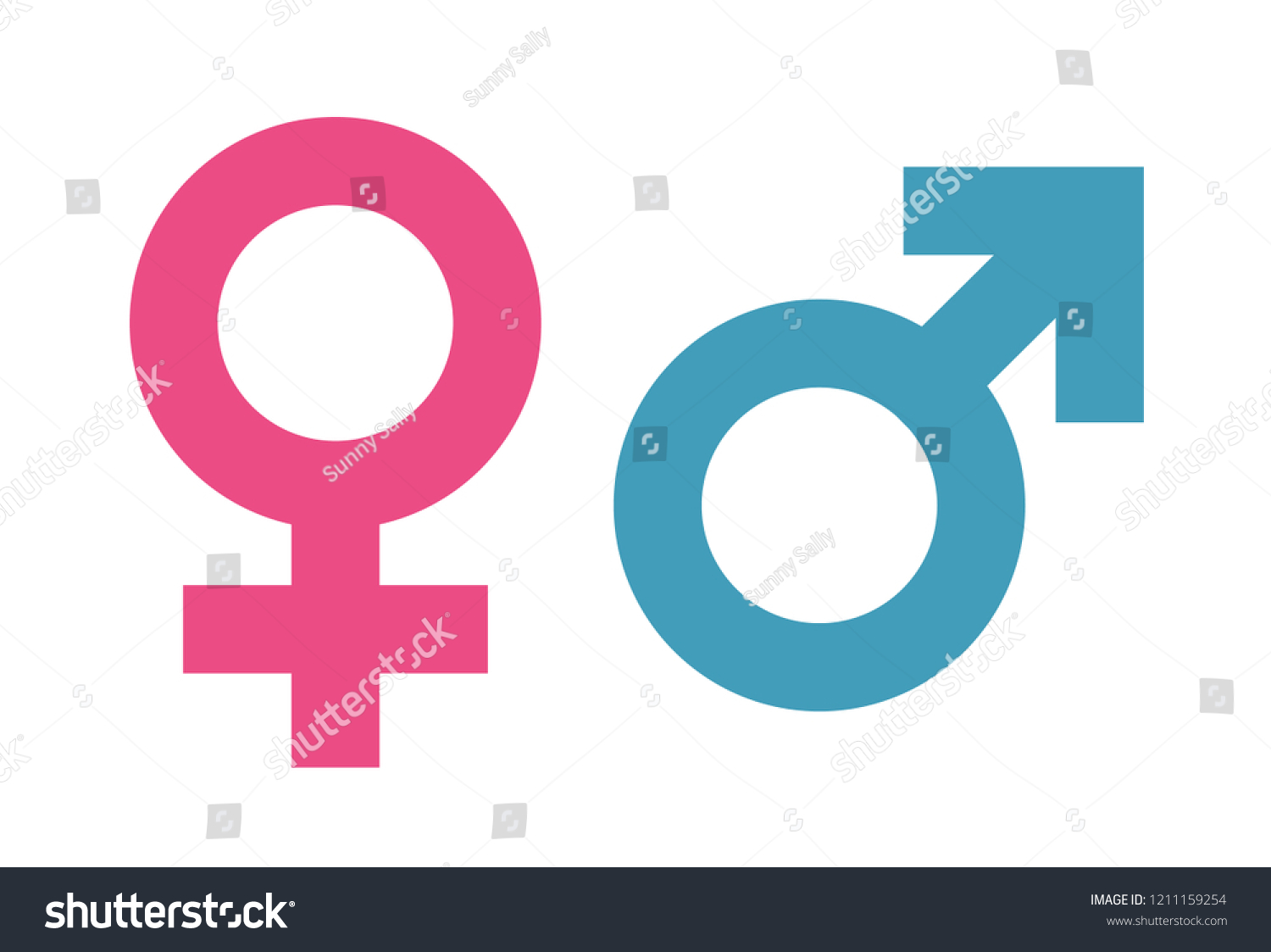 Women Men Symbol Male Sign Vector Stock Vector (Royalty Free) 1211159254