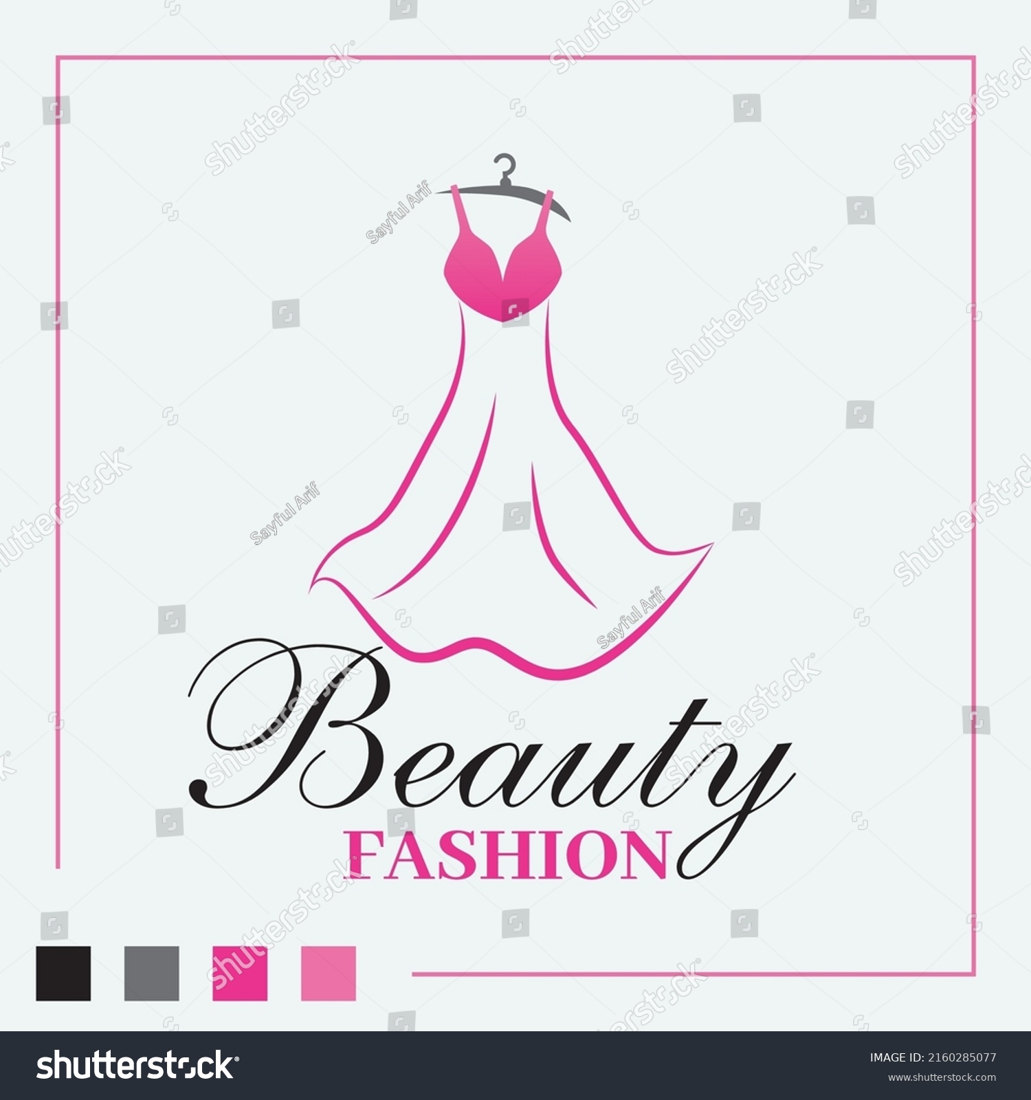 Women Beauty Fashion Logo Desain Template Stock Vector (Royalty Free ...