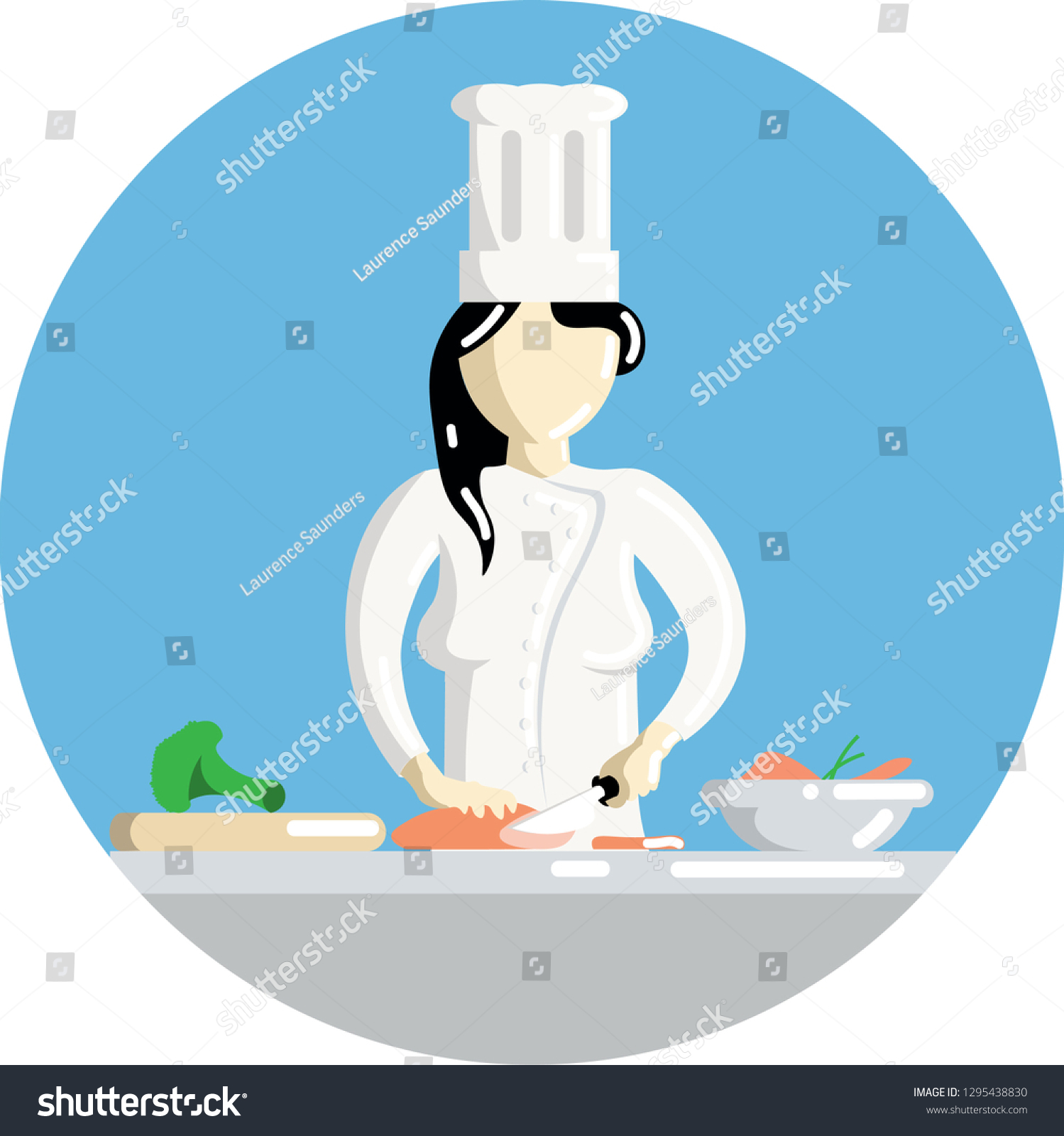 Women Chef Vector Illustration Stock Vector Royalty Free Shutterstock