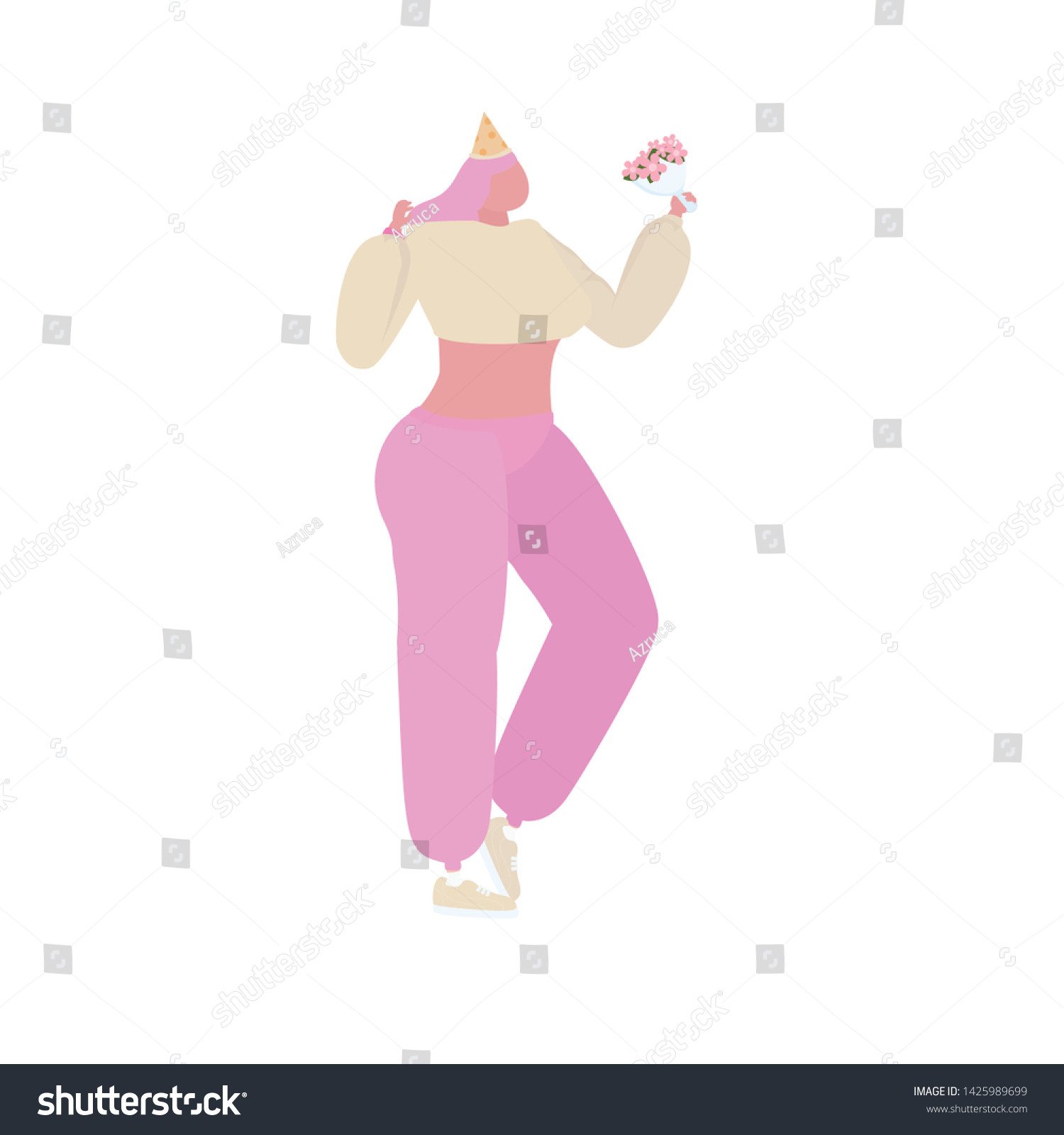 Women Dancing Having Fun Birthday Party Stock Vector Royalty Free