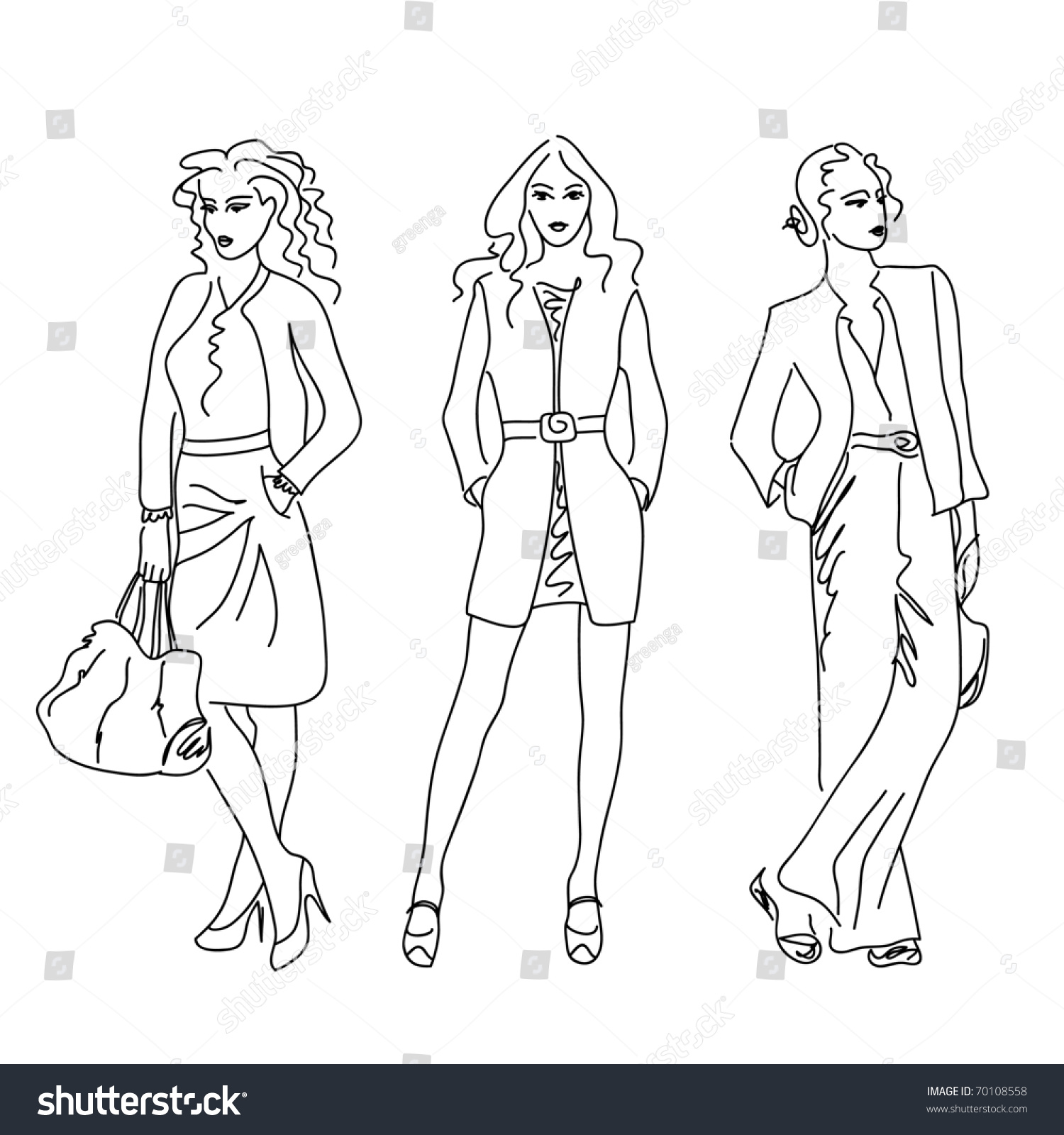 Women In Business Suits, Vector - 70108558 : Shutterstock