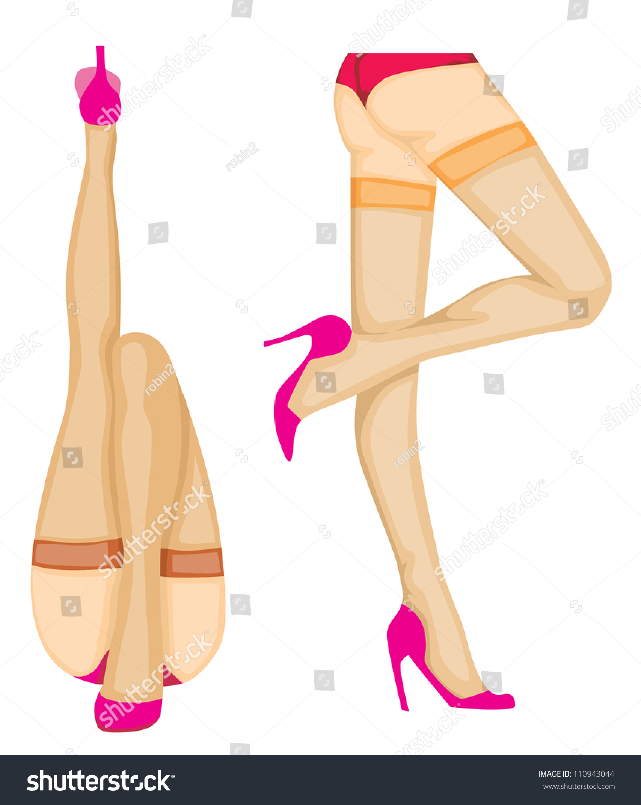 Women Legs Stock Vector 110943044 Shutterstock