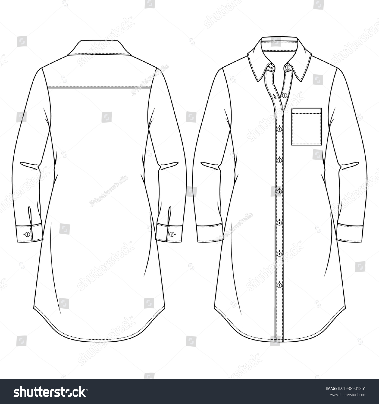 Dress shirt sketch Images, Stock Photos & Vectors | Shutterstock