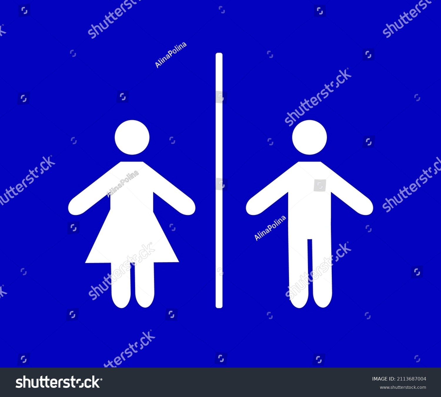 Womens Mens Toilet Icon Signboard Symbol Stock Vector (Royalty Free ...