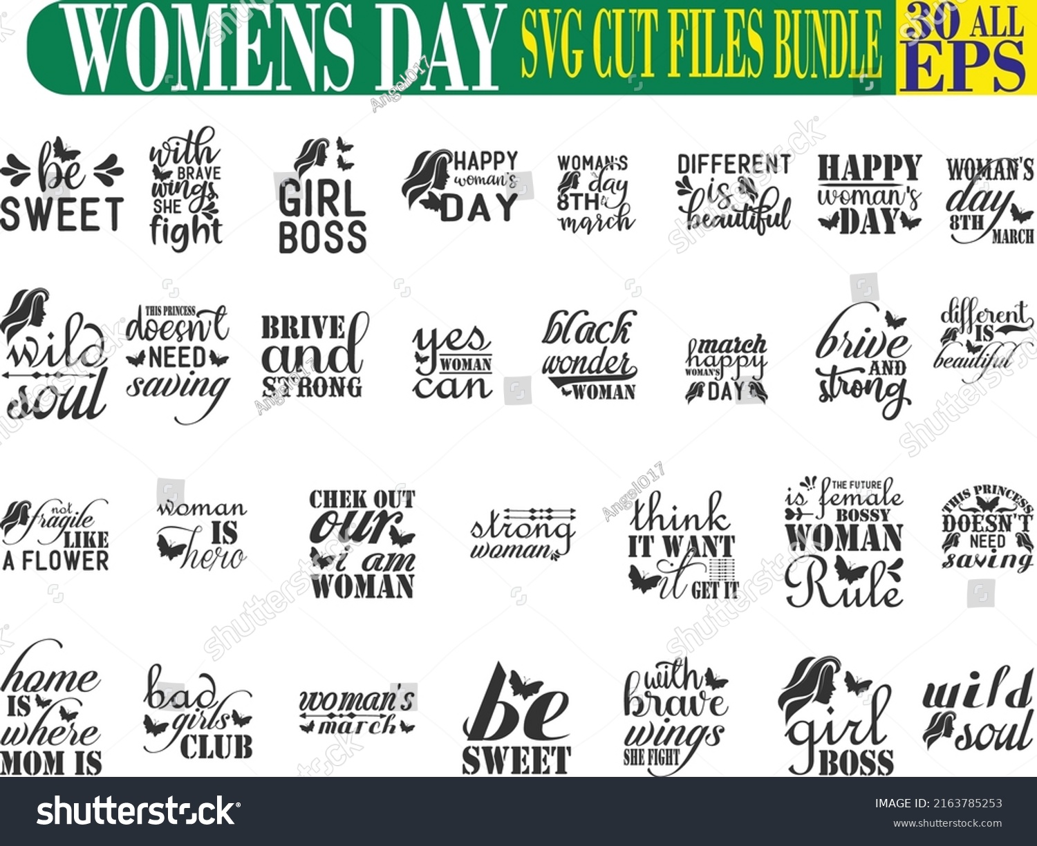 SVG of Women's  Day SVG Cut Files Bundle svg