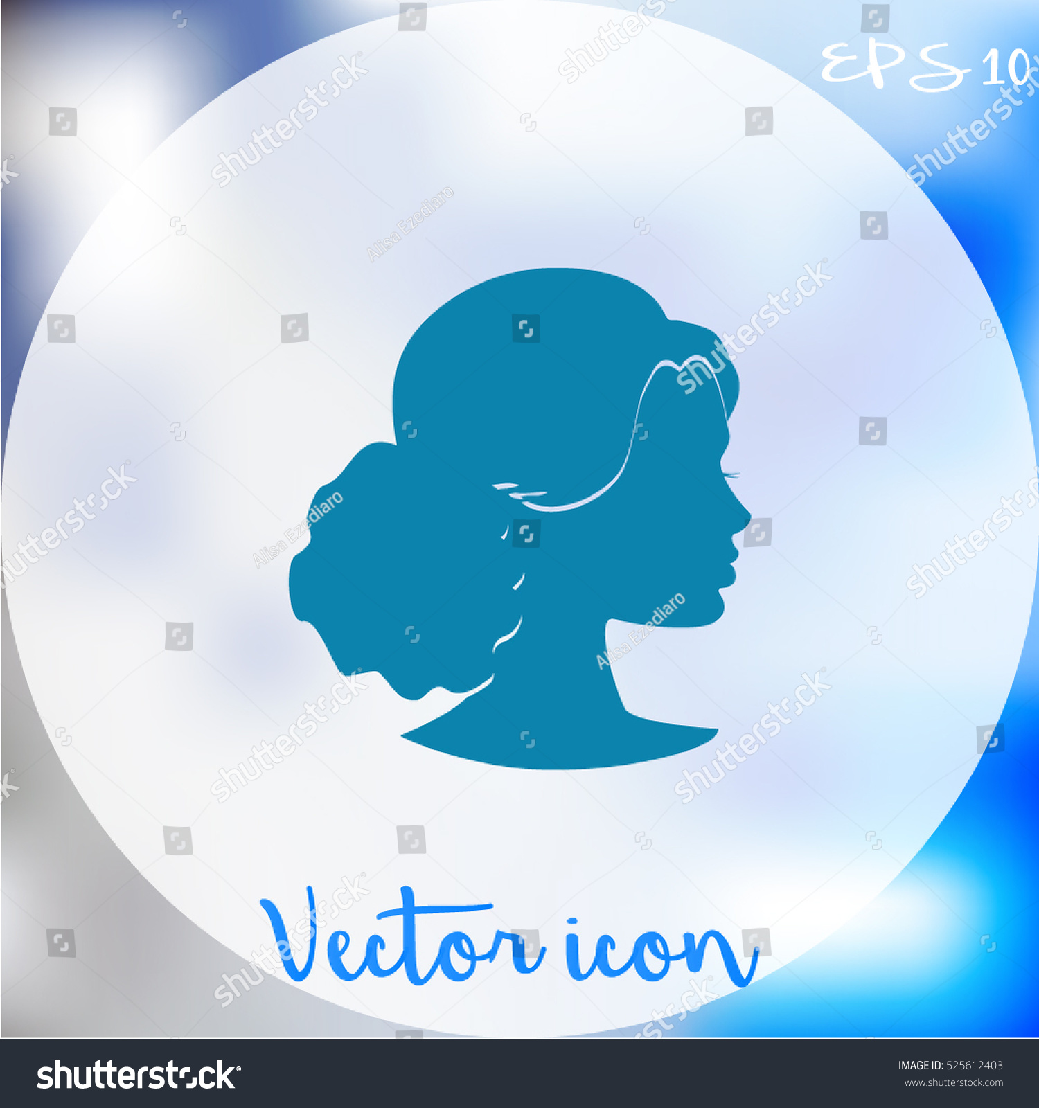 Womens Elegant Hairstyle Illustration Beauty Salons Stock Vector (Royalty Free) 525612403 ...