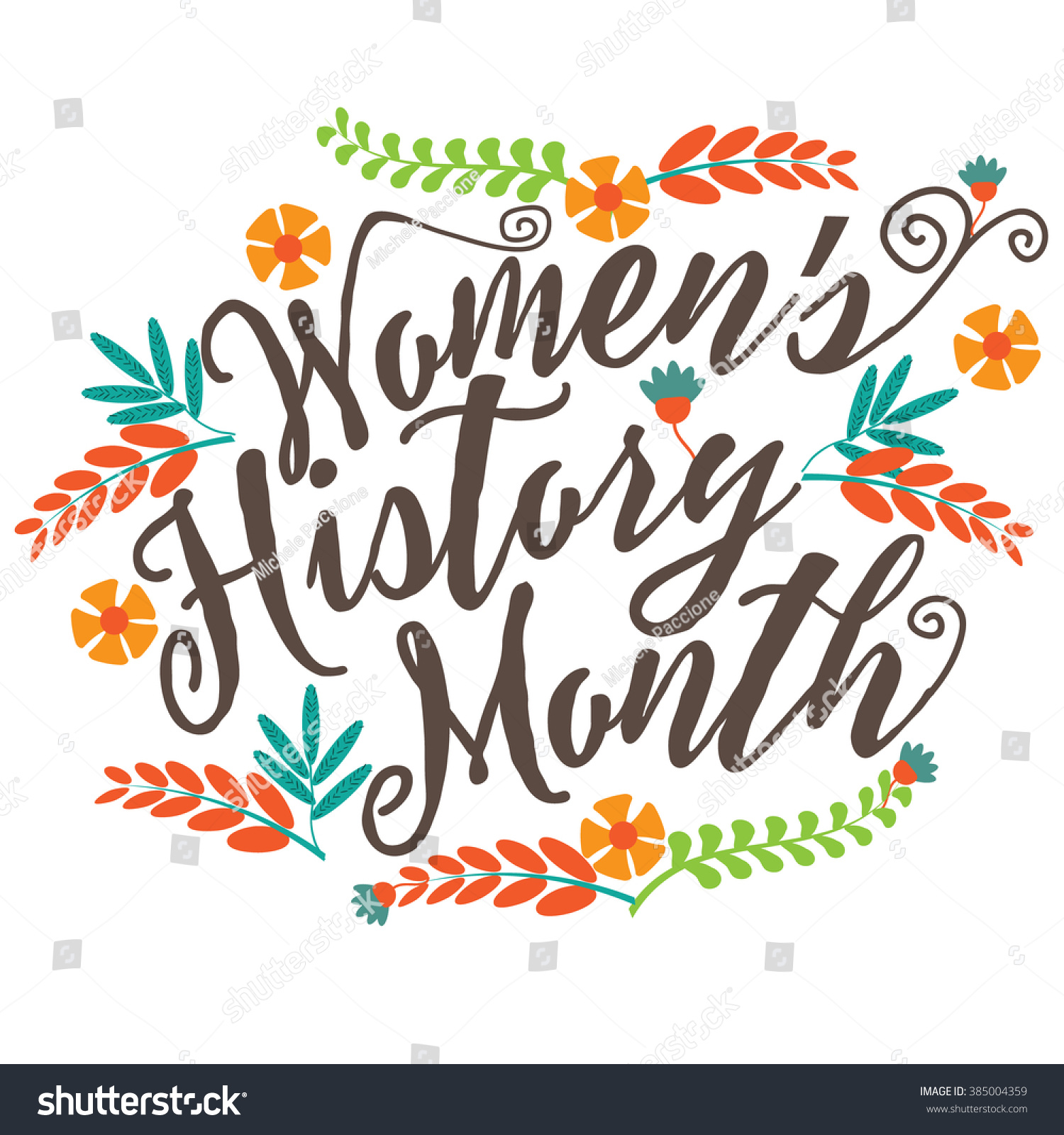 Womens History Month Design Eps 10 Stock Vector 385004359 - Shutterstock