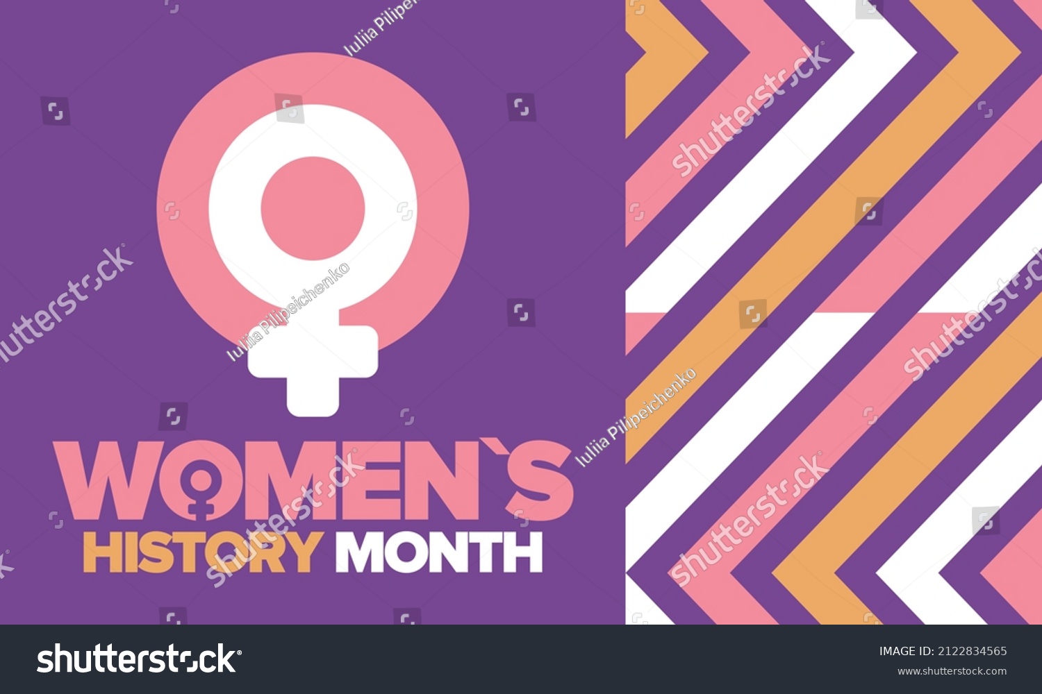 Womens History Month March Womens Rights Stock Vector (Royalty Free