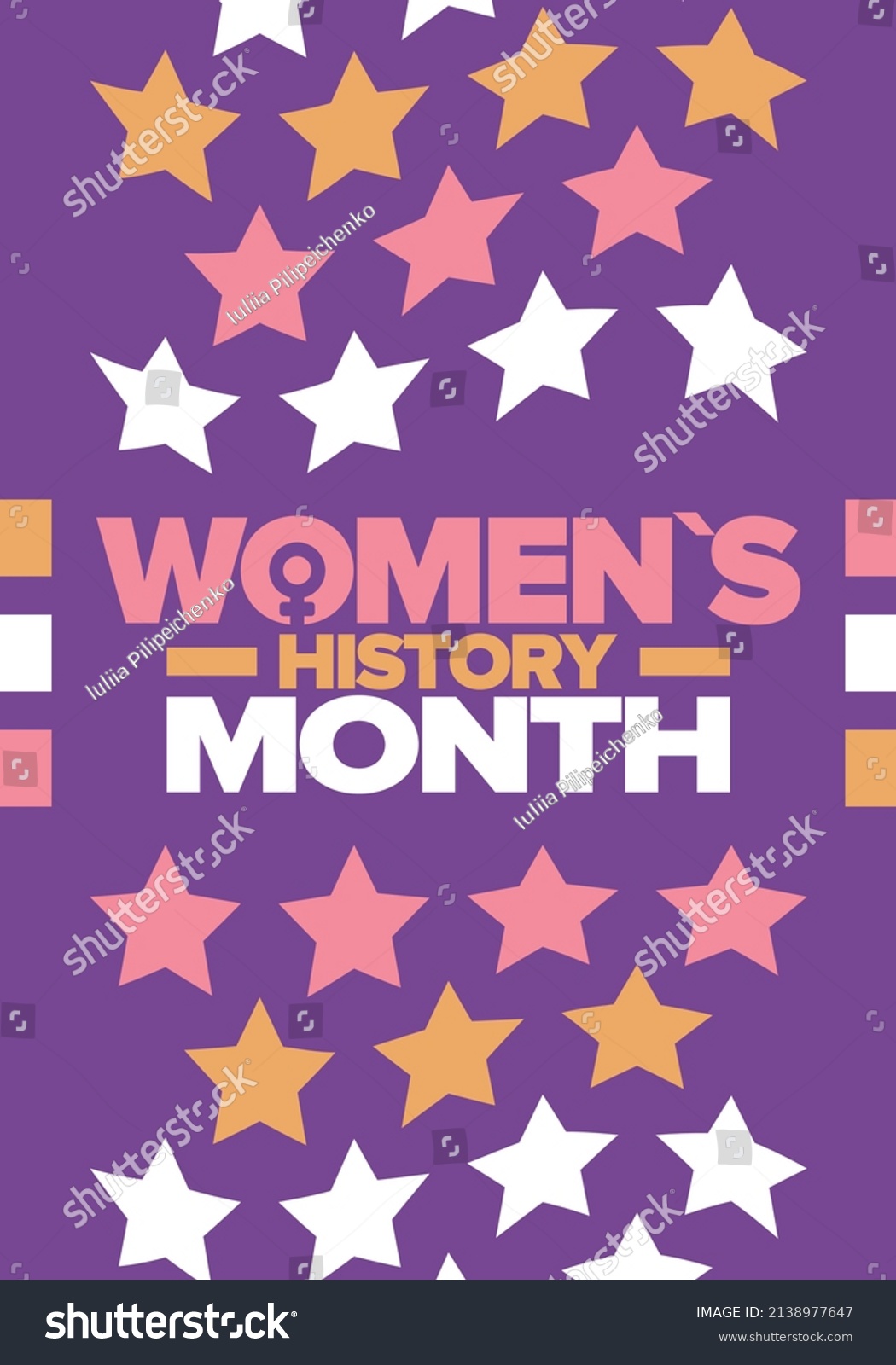 Womens History Month March Womens Rights Stock Vector (Royalty Free