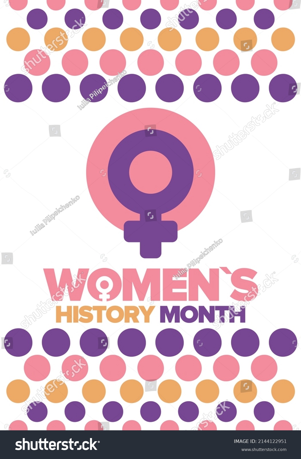 Womens History Month March Womens Rights Stock Vector Royalty Free