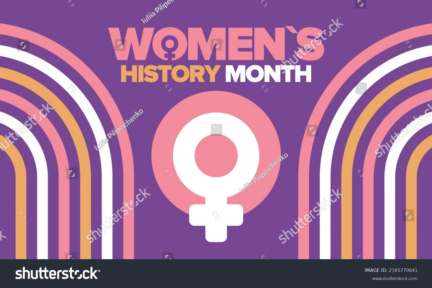 Womens History Month March Womens Rights Stock Vector (Royalty Free