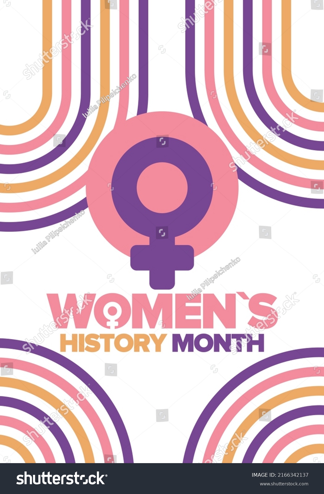 Womens History Month March Womens Rights Stock Vector (Royalty Free