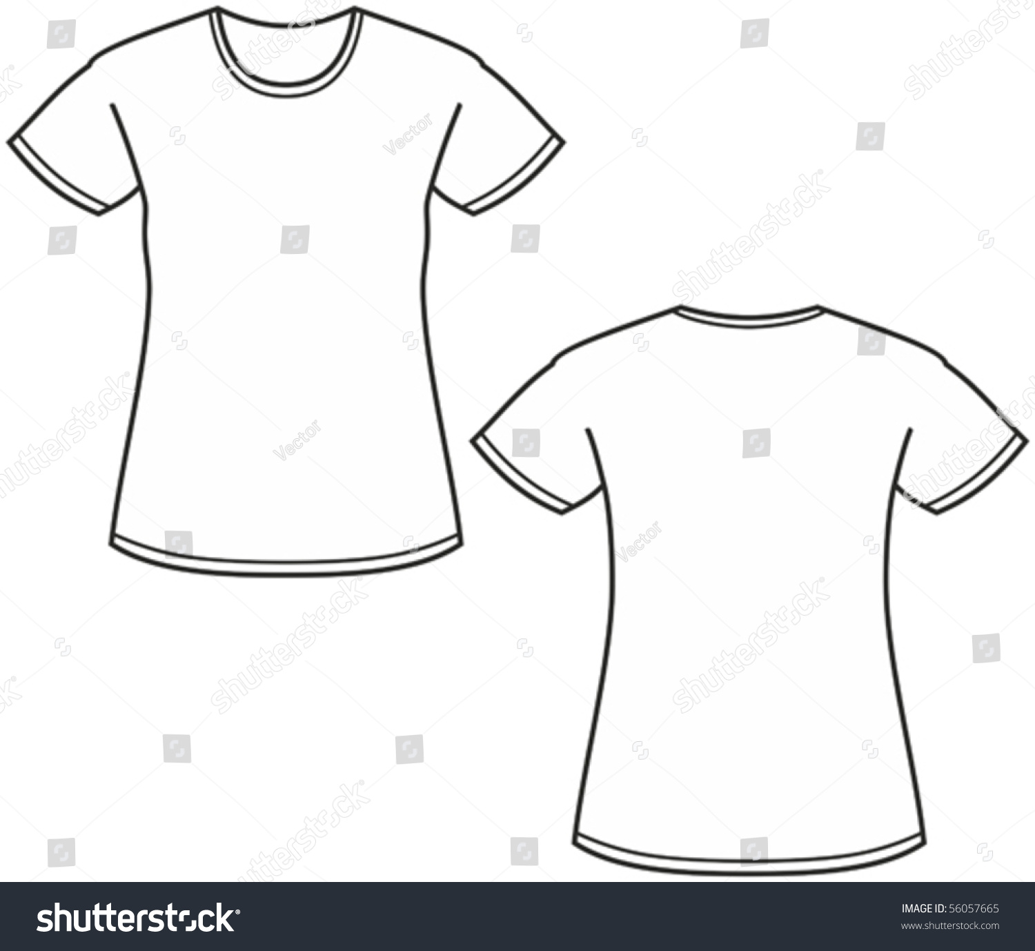Women'S T-Shirt Illustration - 56057665 : Shutterstock