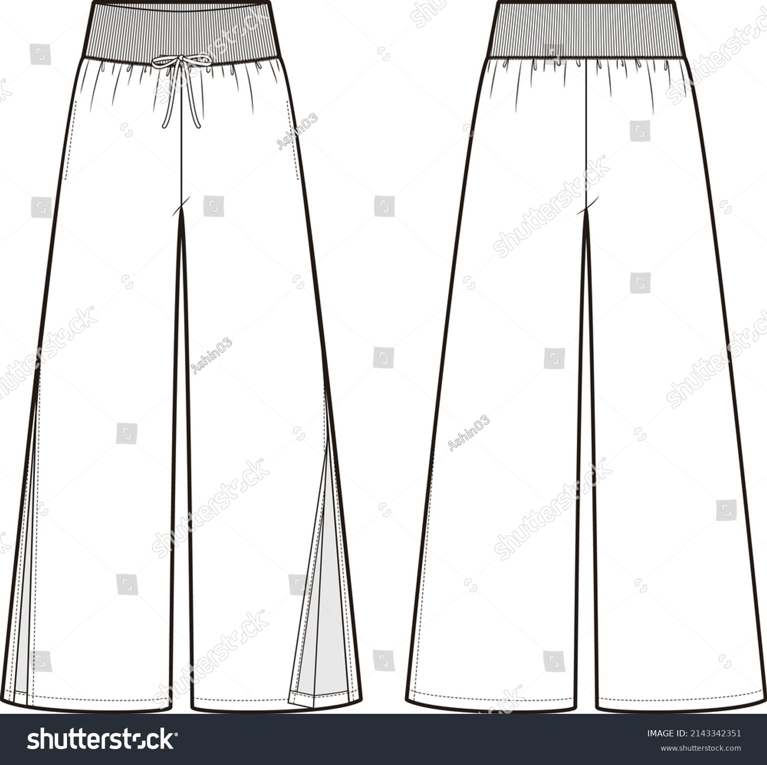 Womens Trackpants Fashion Vector Sketch Apparel Stock Vector (Royalty ...