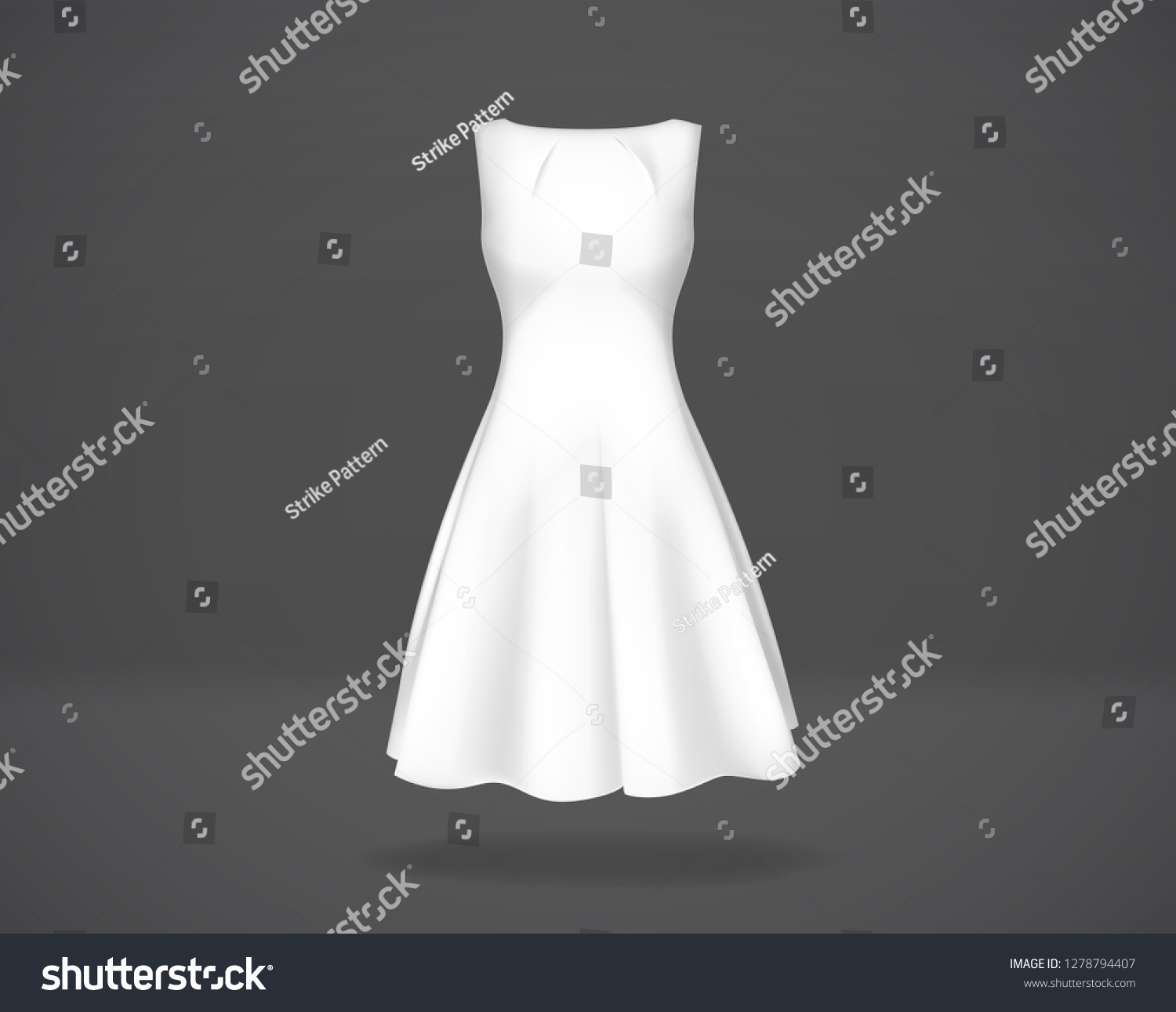 white dress without sleeves