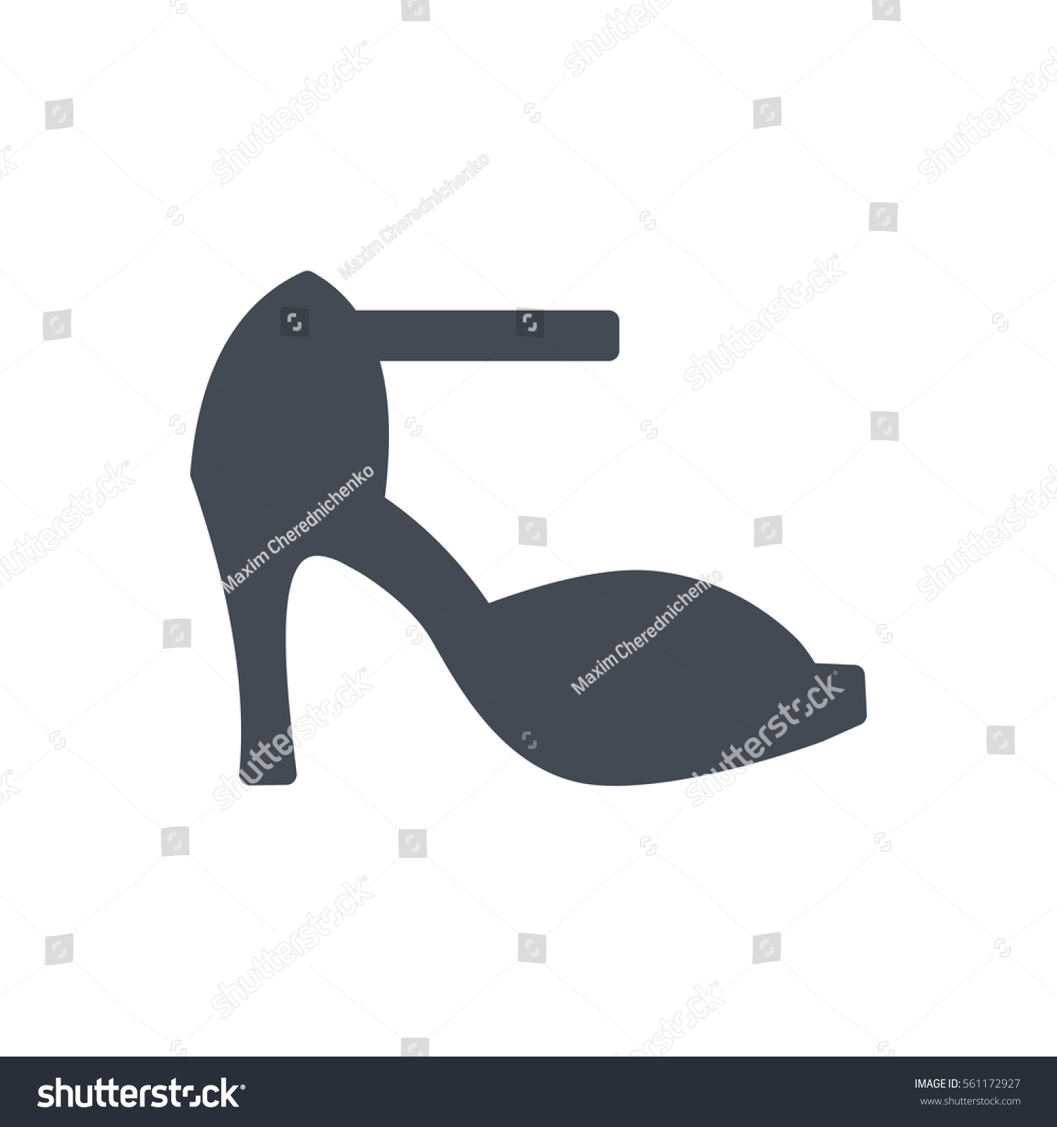 Women Shoes Silhouette Icon Stock Vector (Royalty Free) 561172927